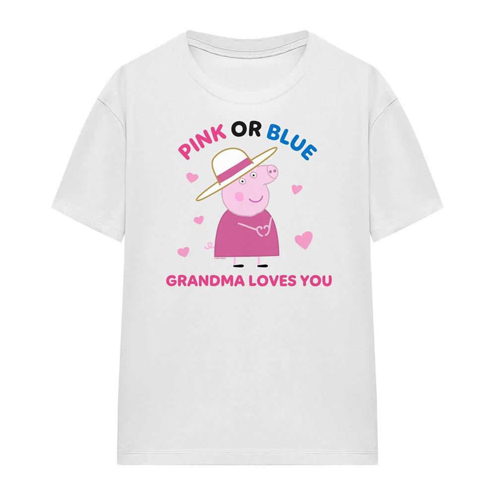 White - Hasbro - Peppa Pig Pink Or Blue Grandma Pig Loves You T Shi - 4