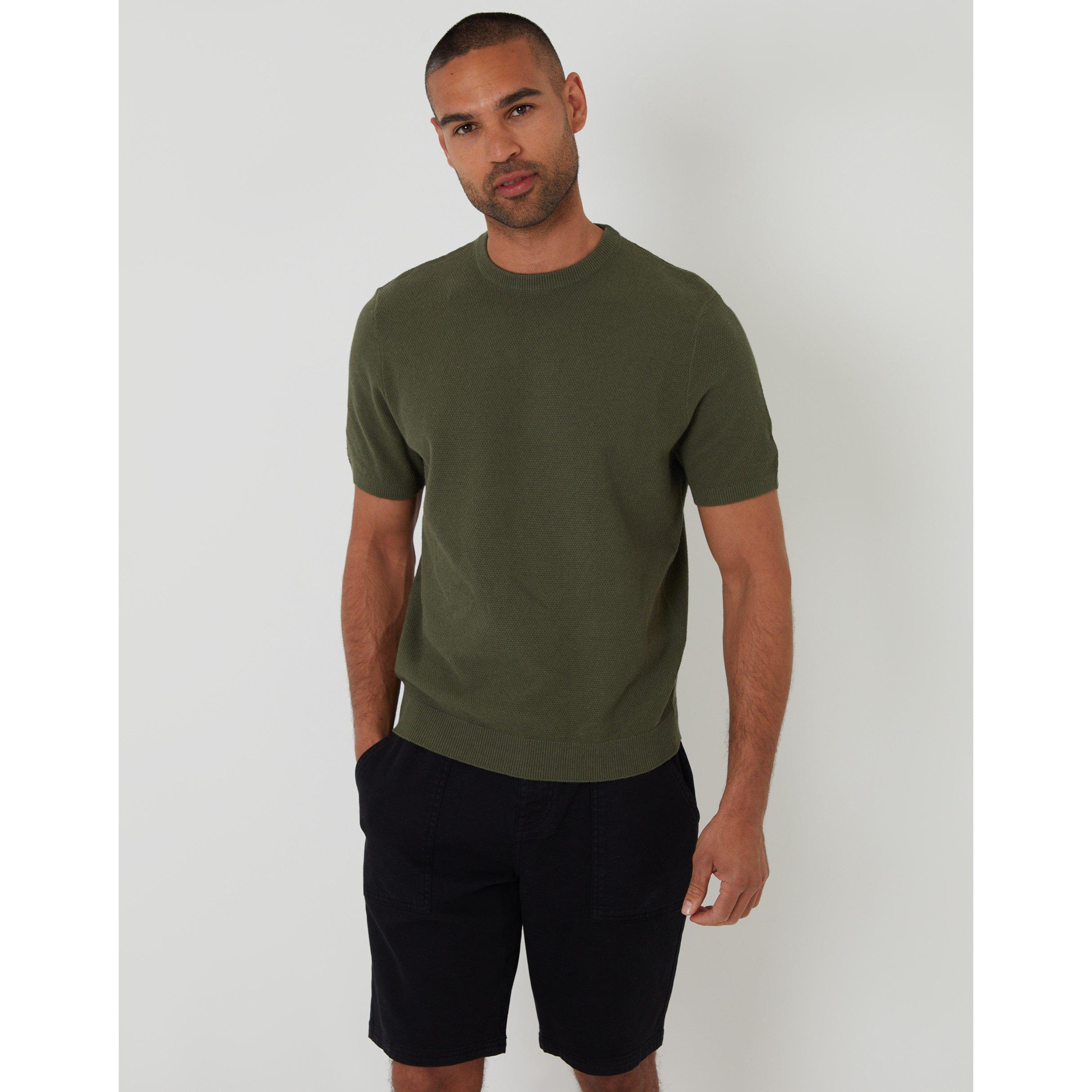 Threadbare Men's Welsh Knitted Top - Khaki - Large