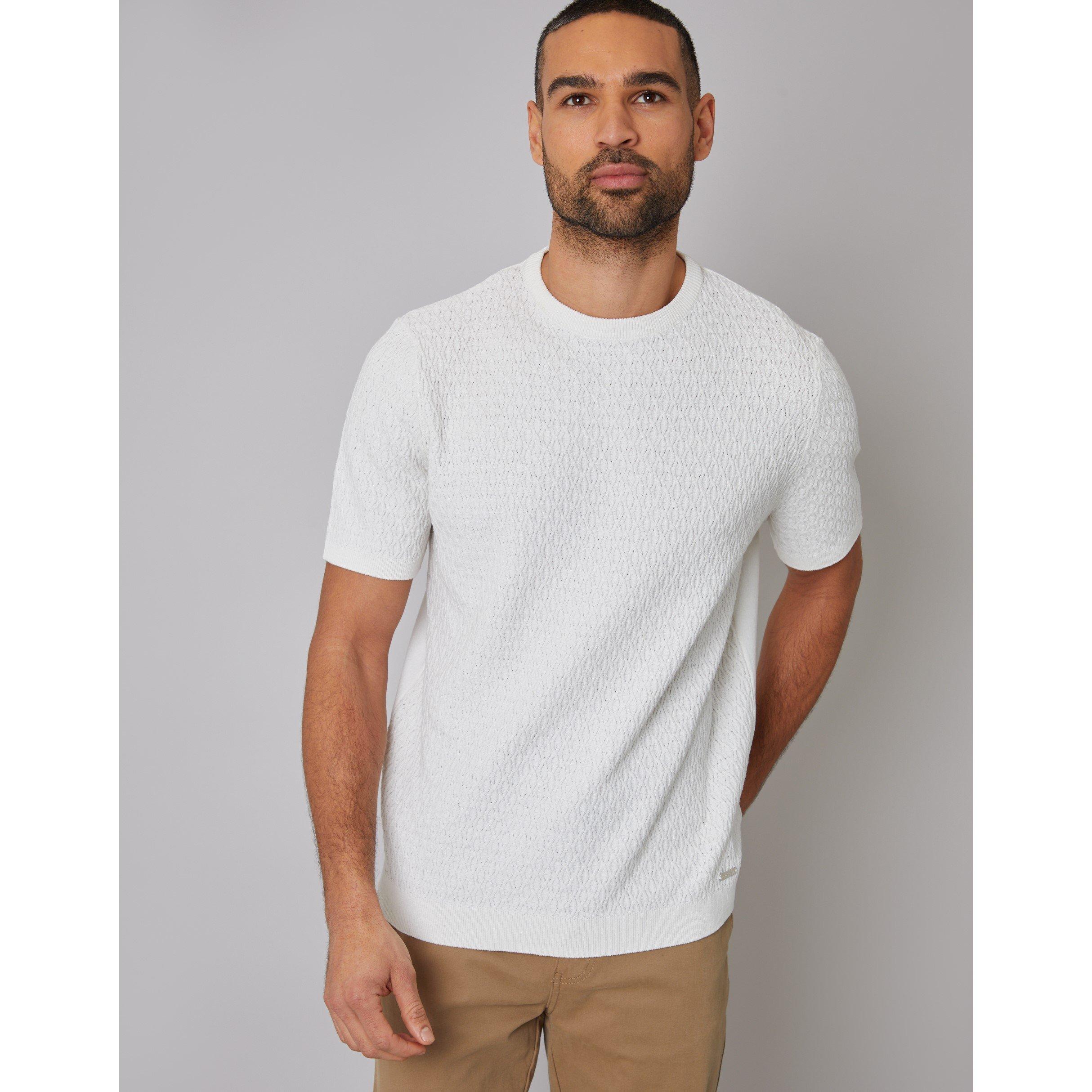 Ecru - Threadbare - Men's Knitted T-Shirt