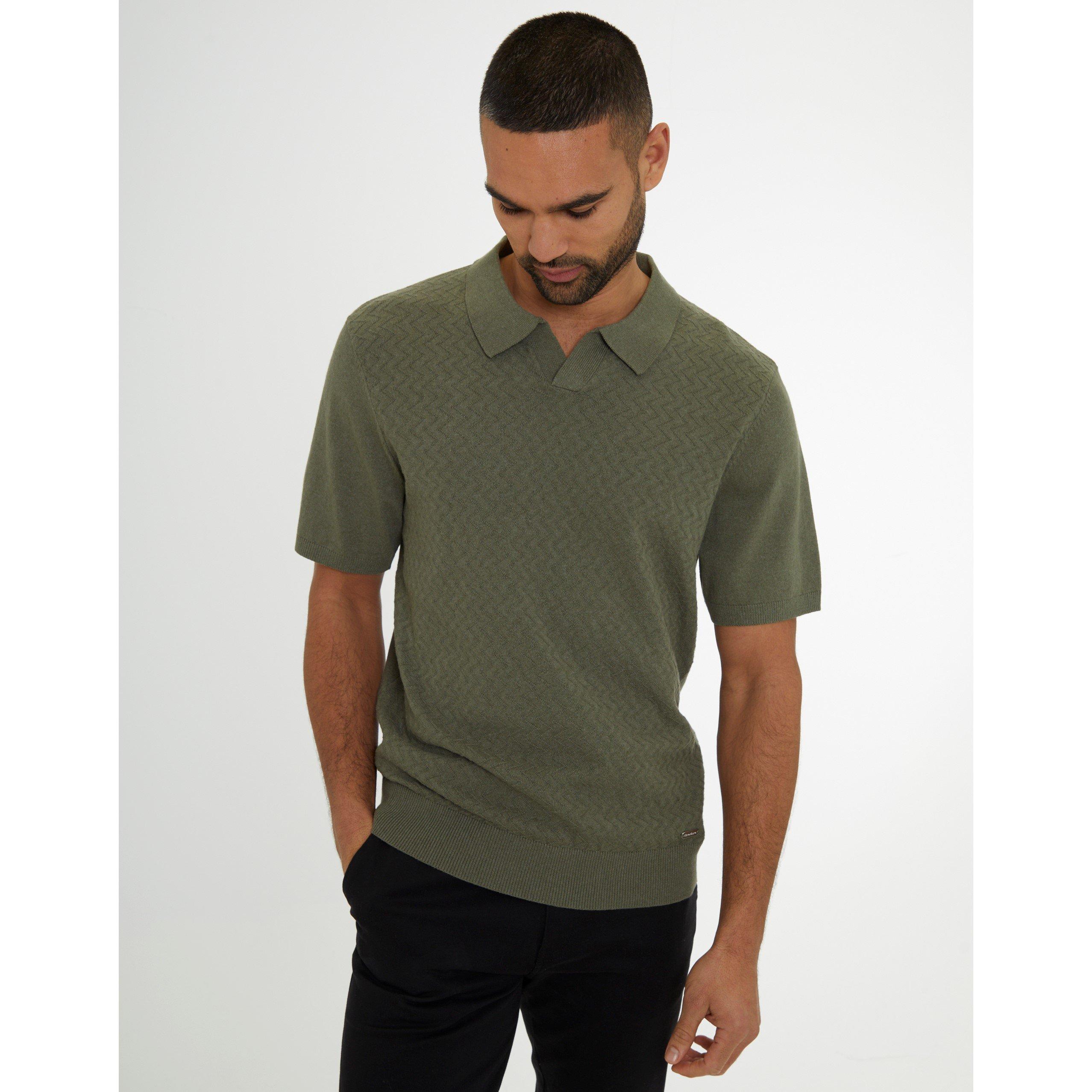 Threadbare Men's Knitted Top - Dk Sage - Medium