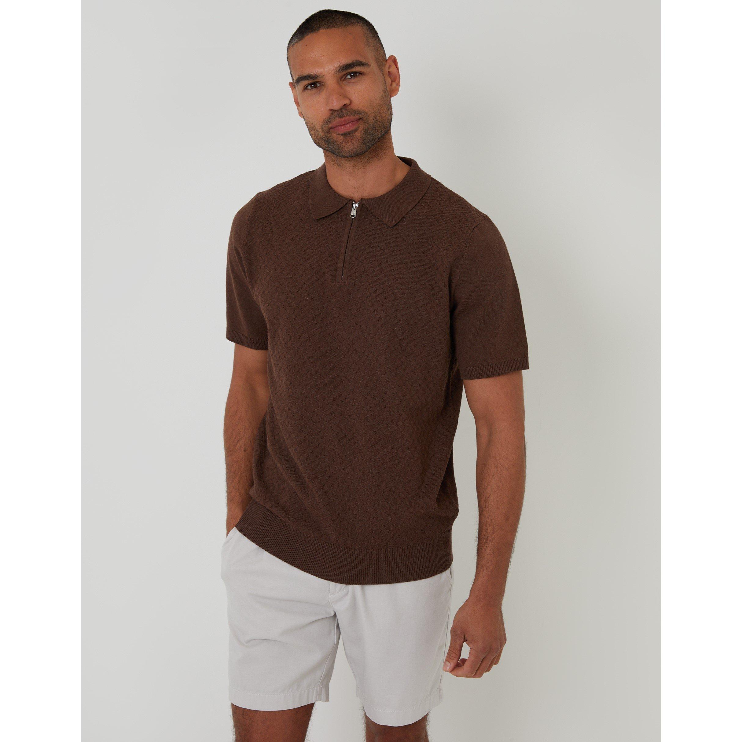 Walnut - Threadbare - Men's Whittley Knitted Top - 1