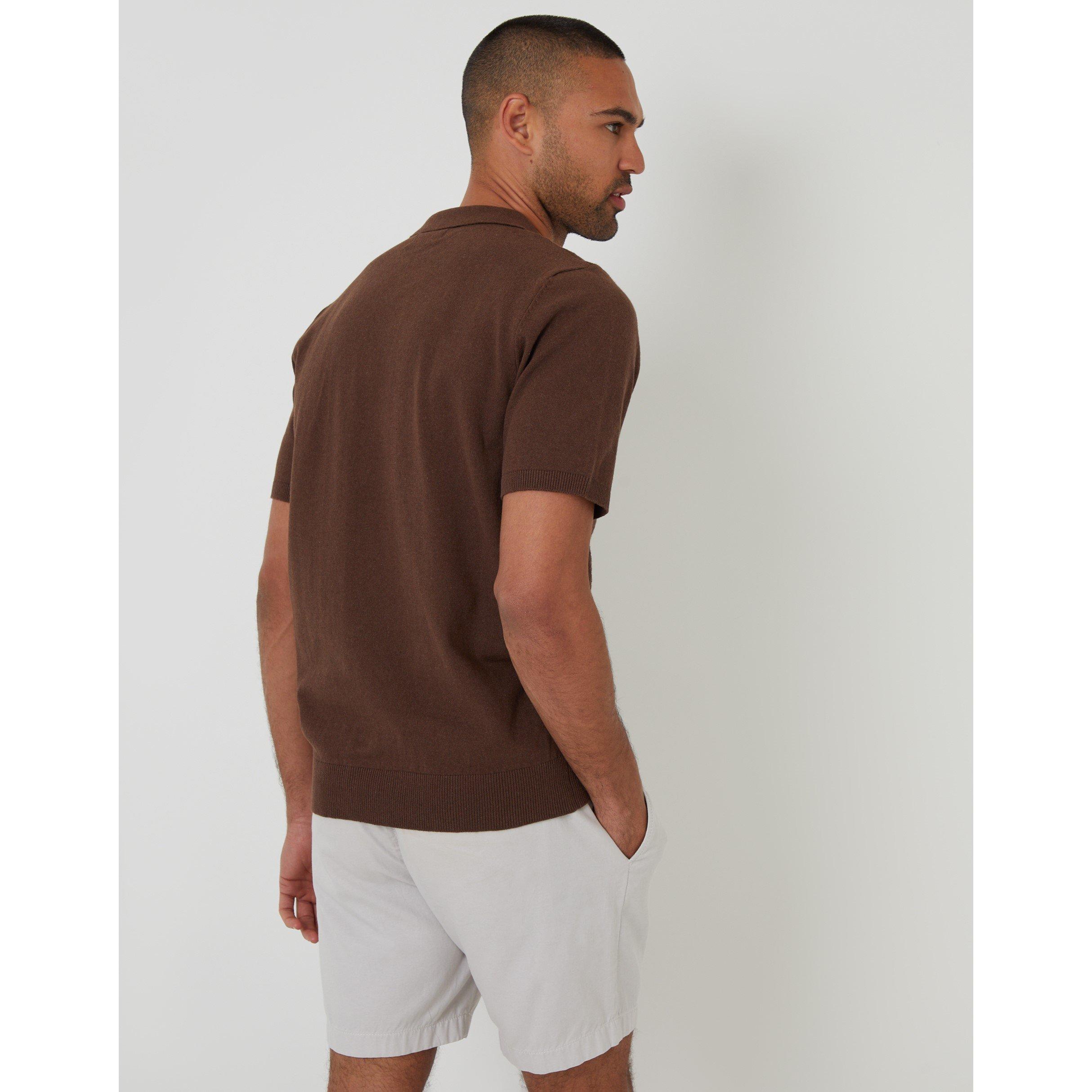 Walnut - Threadbare - Men's Whittley Knitted Top - 3