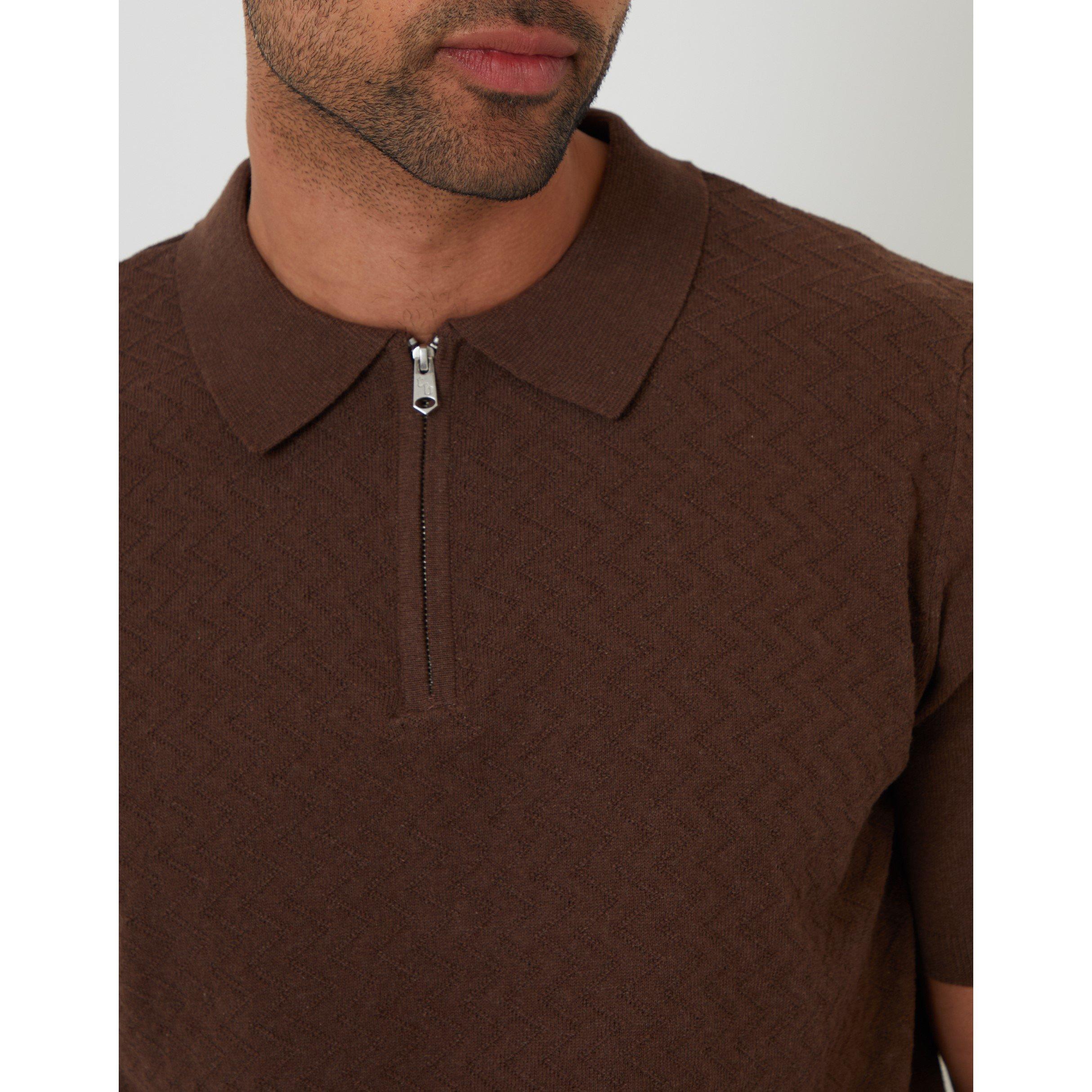 Walnut - Threadbare - Men's Whittley Knitted Top - 4