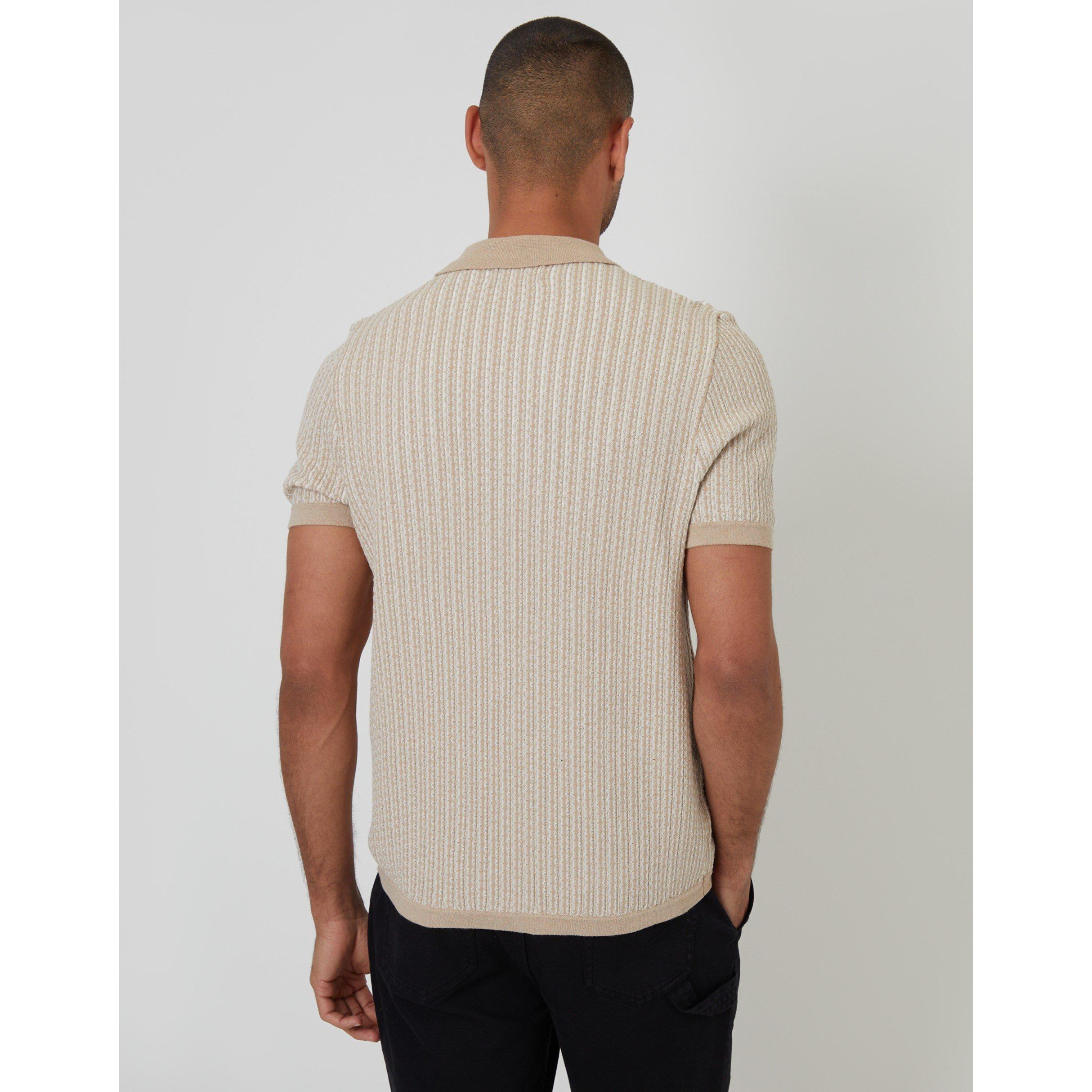 Ecru - Threadbare - Men's Ryeland Knitted Top - 3