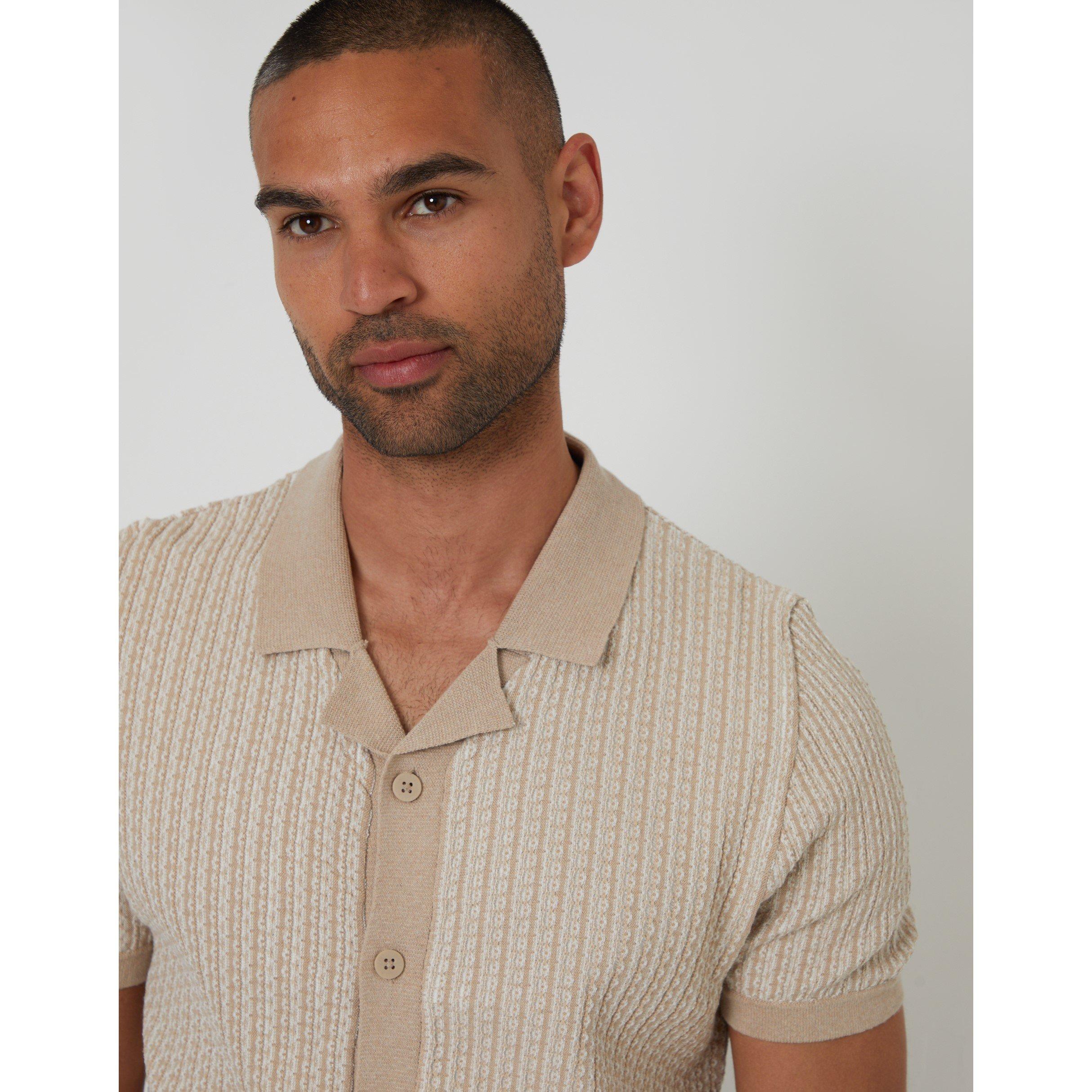 Ecru - Threadbare - Men's Ryeland Knitted Top - 4