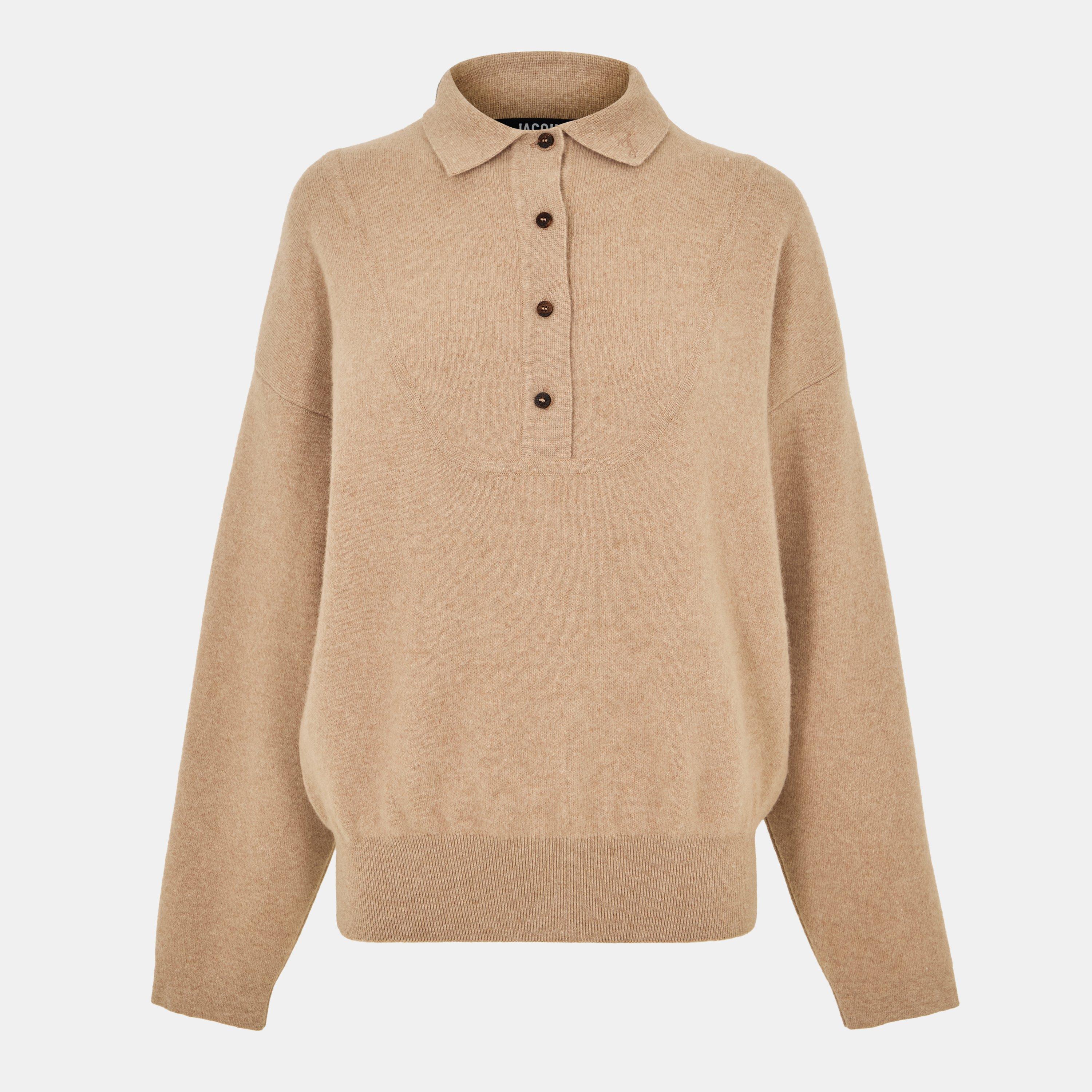 Beige - Jacquemus - Women's Structured Crew Neck Jumper - 1