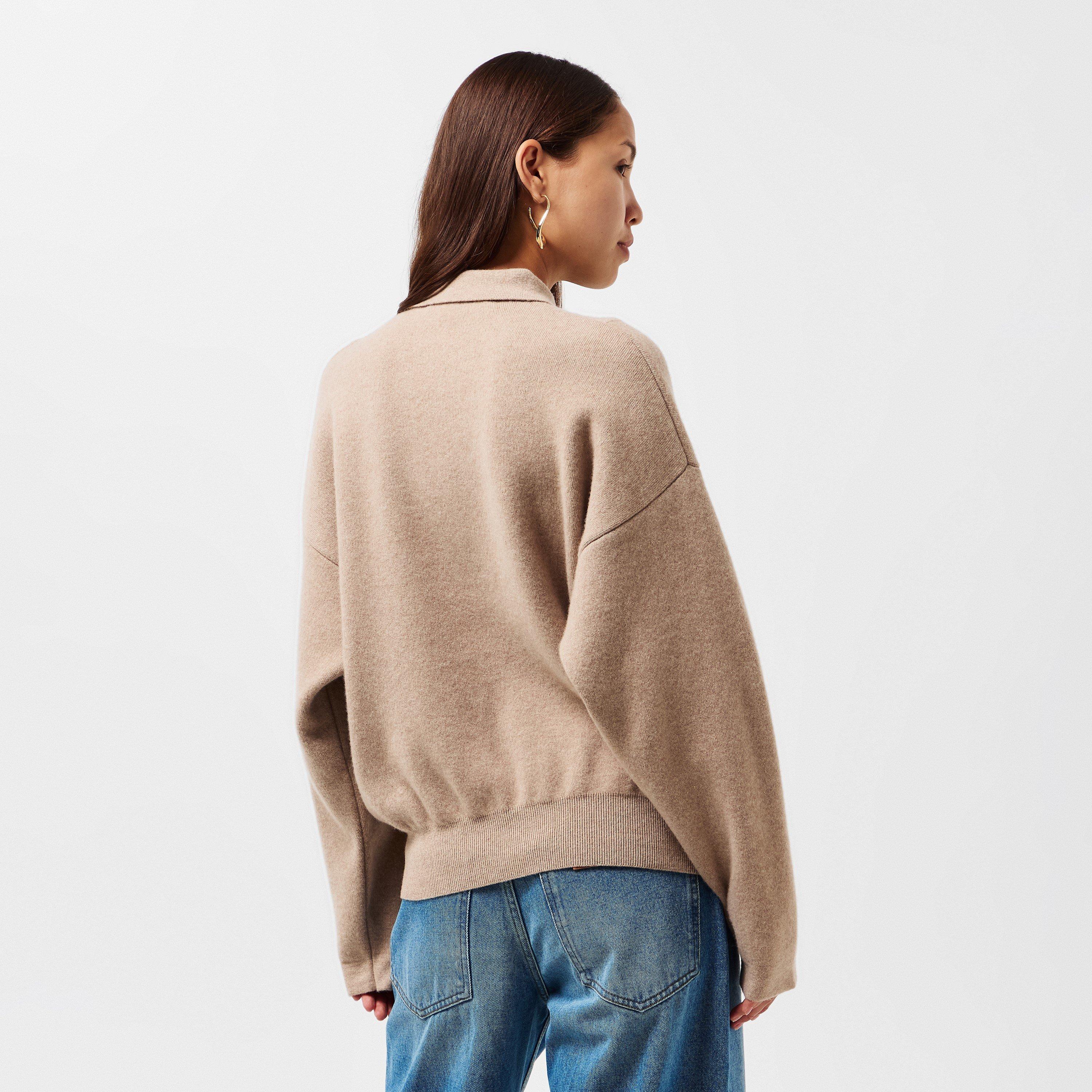 Beige - Jacquemus - Women's Structured Crew Neck Jumper - 4