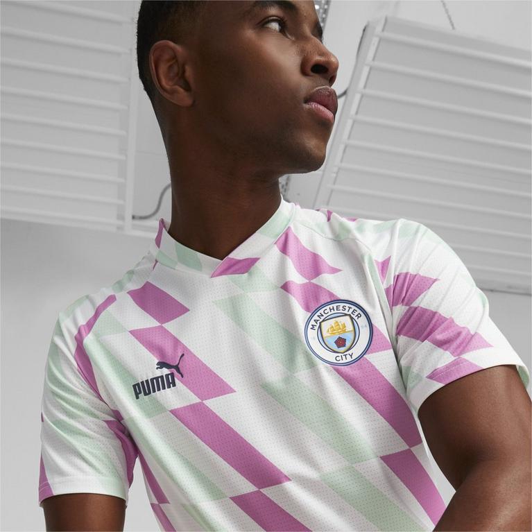 Blanc/Vert - Puma - Manchester City Pre Match Shirt Adults - 3