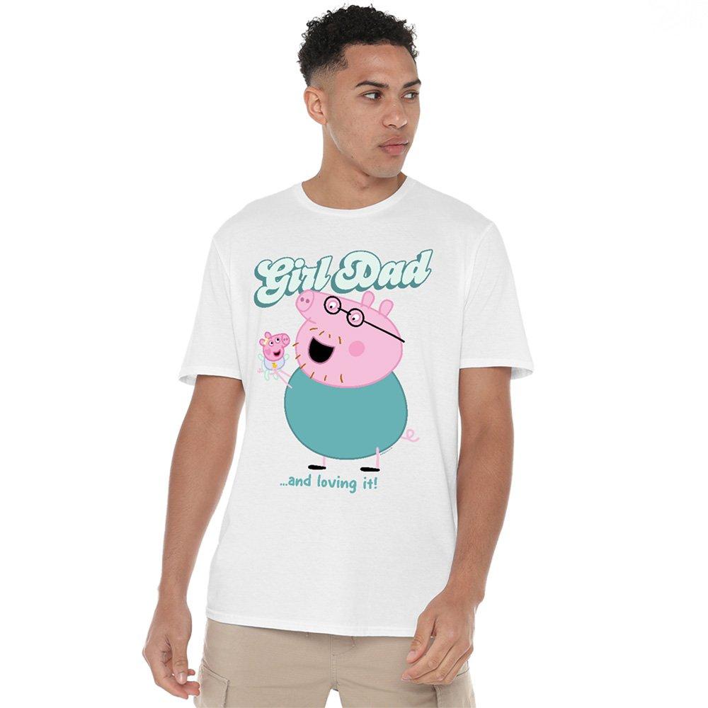 White - Hasbro - Peppa Pig - Daddy Pig Girl Dad And Loving It T-Shi - 1