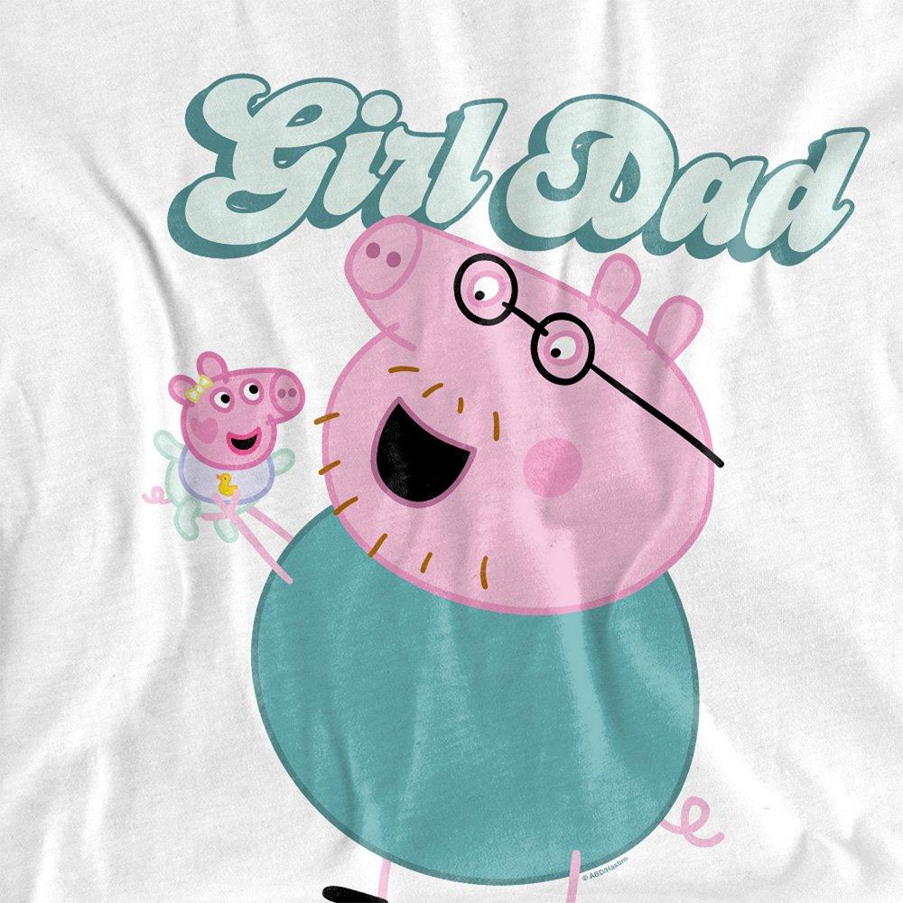 White - Hasbro - Peppa Pig - Daddy Pig Girl Dad And Loving It T-Shi - 2