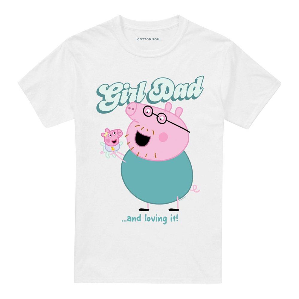 White - Hasbro - Peppa Pig - Daddy Pig Girl Dad And Loving It T-Shi - 4