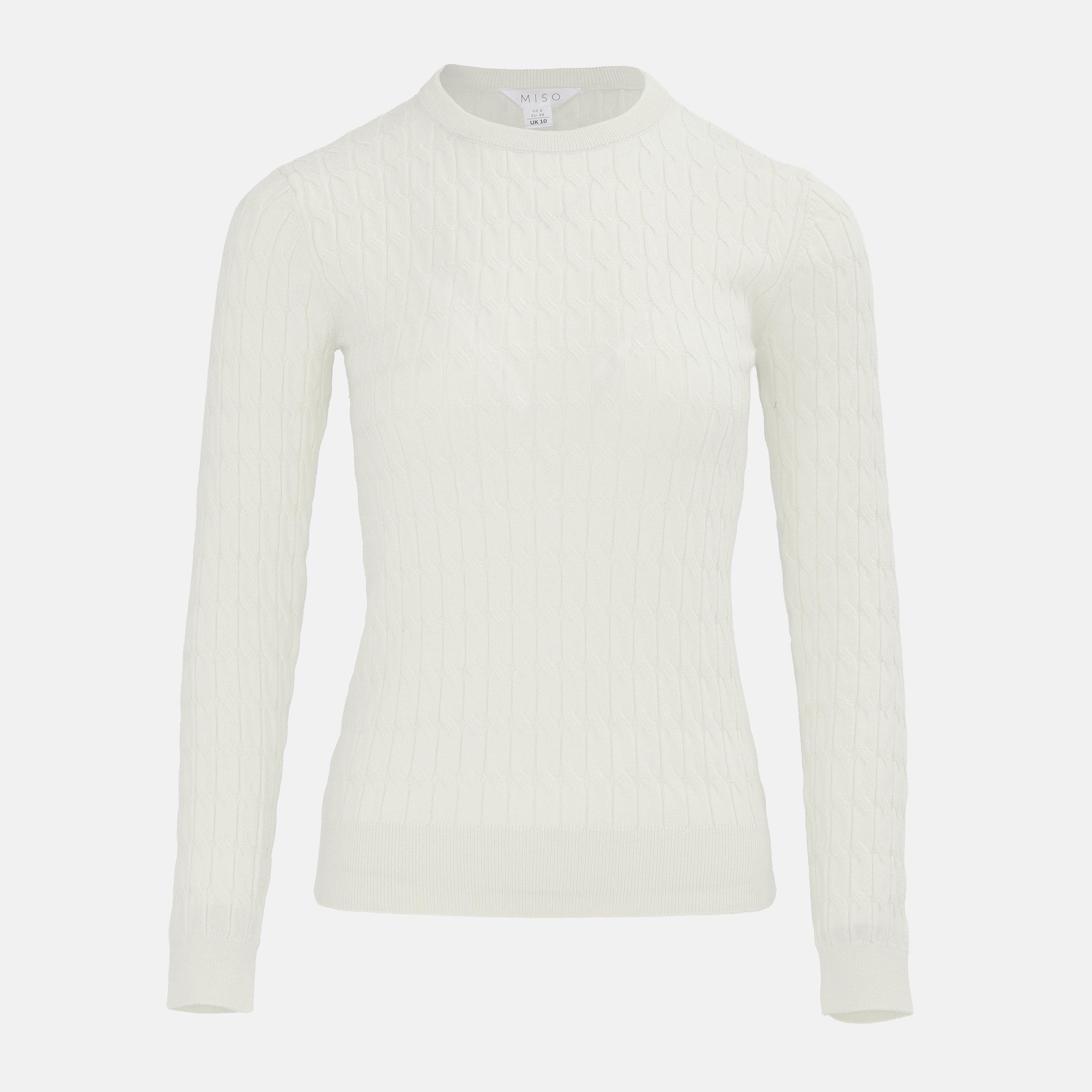 Cream - Miso - Baby Cable Jumper Women - 1