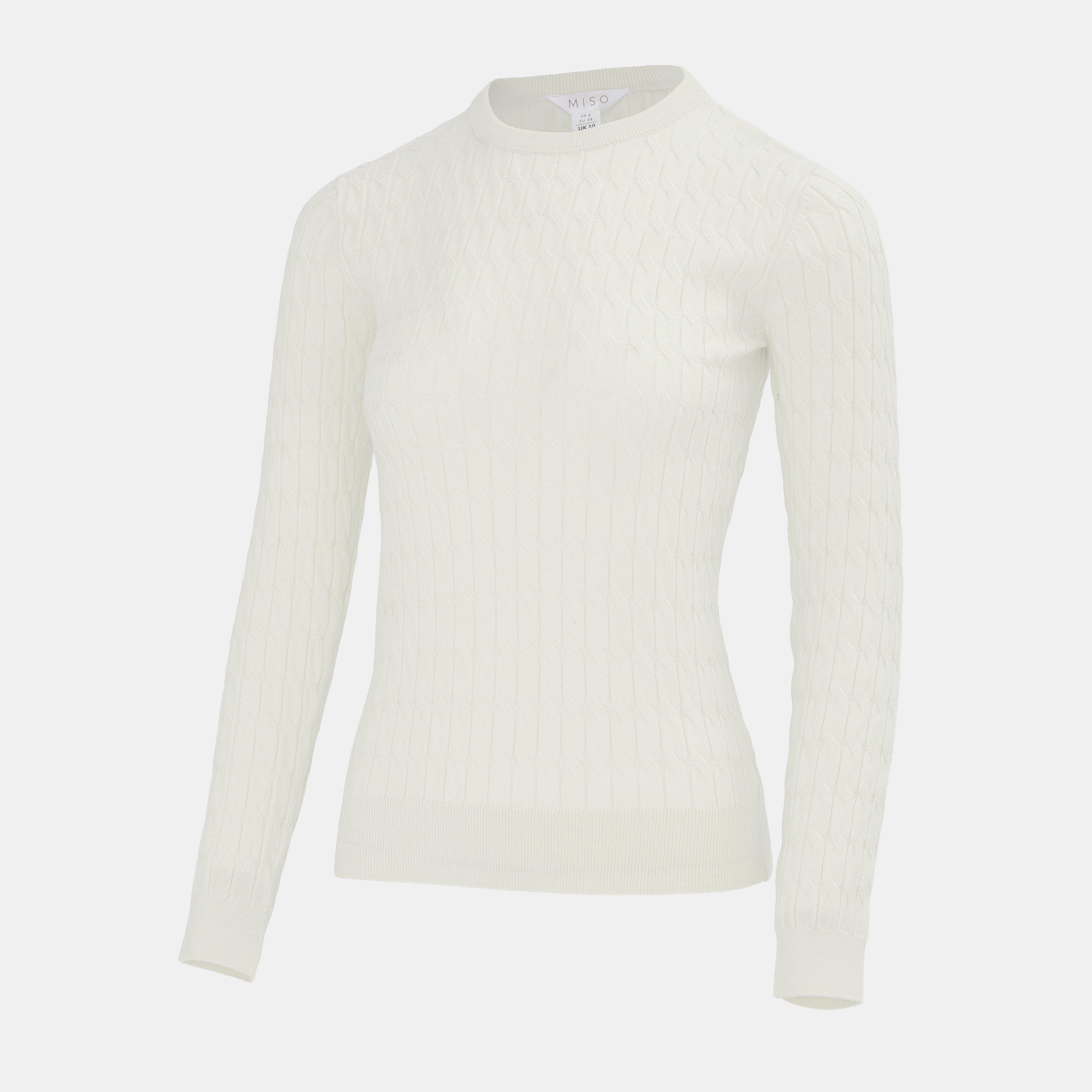 Cream - Miso - Baby Cable Jumper Women - 3