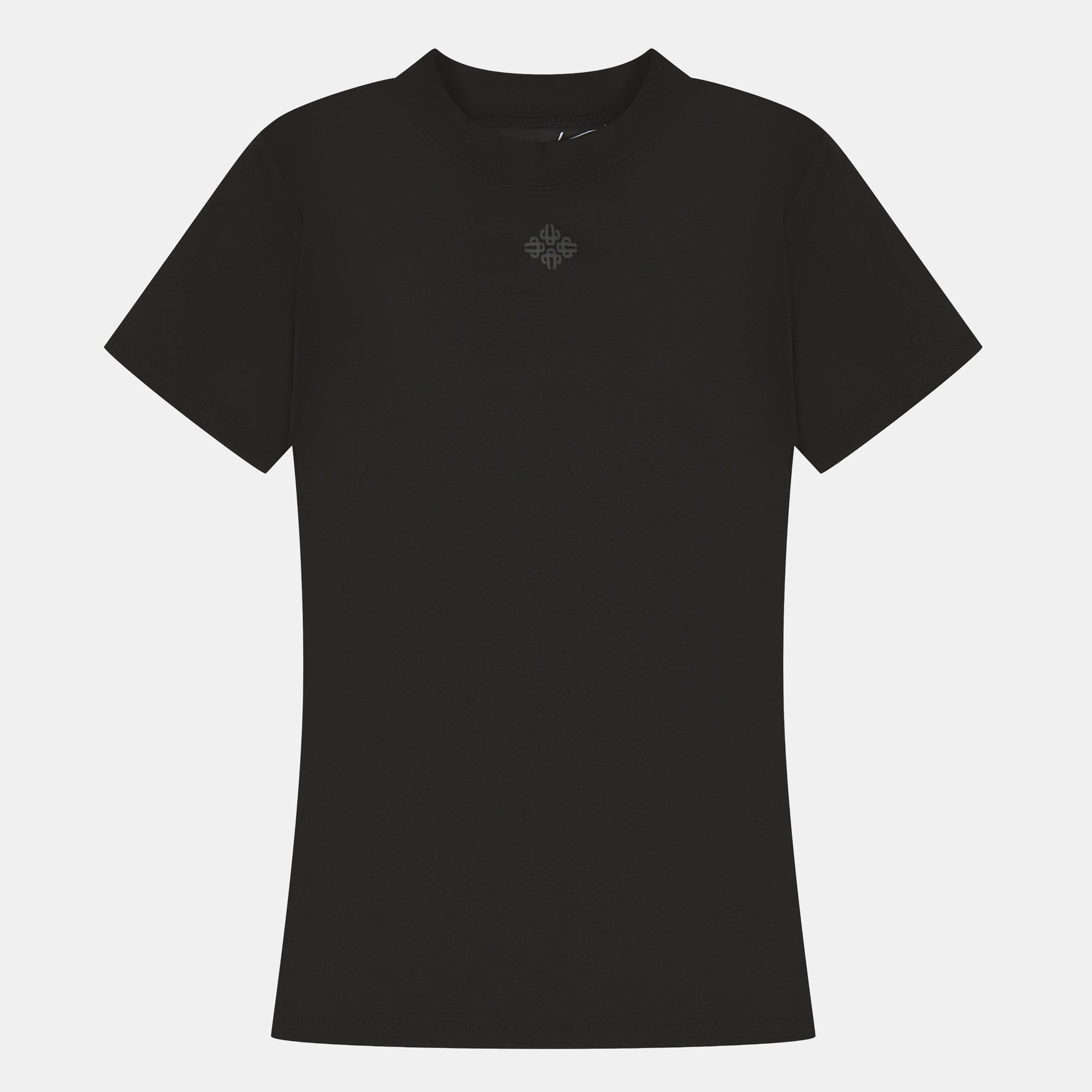Black - The Couture Club - Womens Sculpting Stretch Emblem Baby T-Shirt - 1