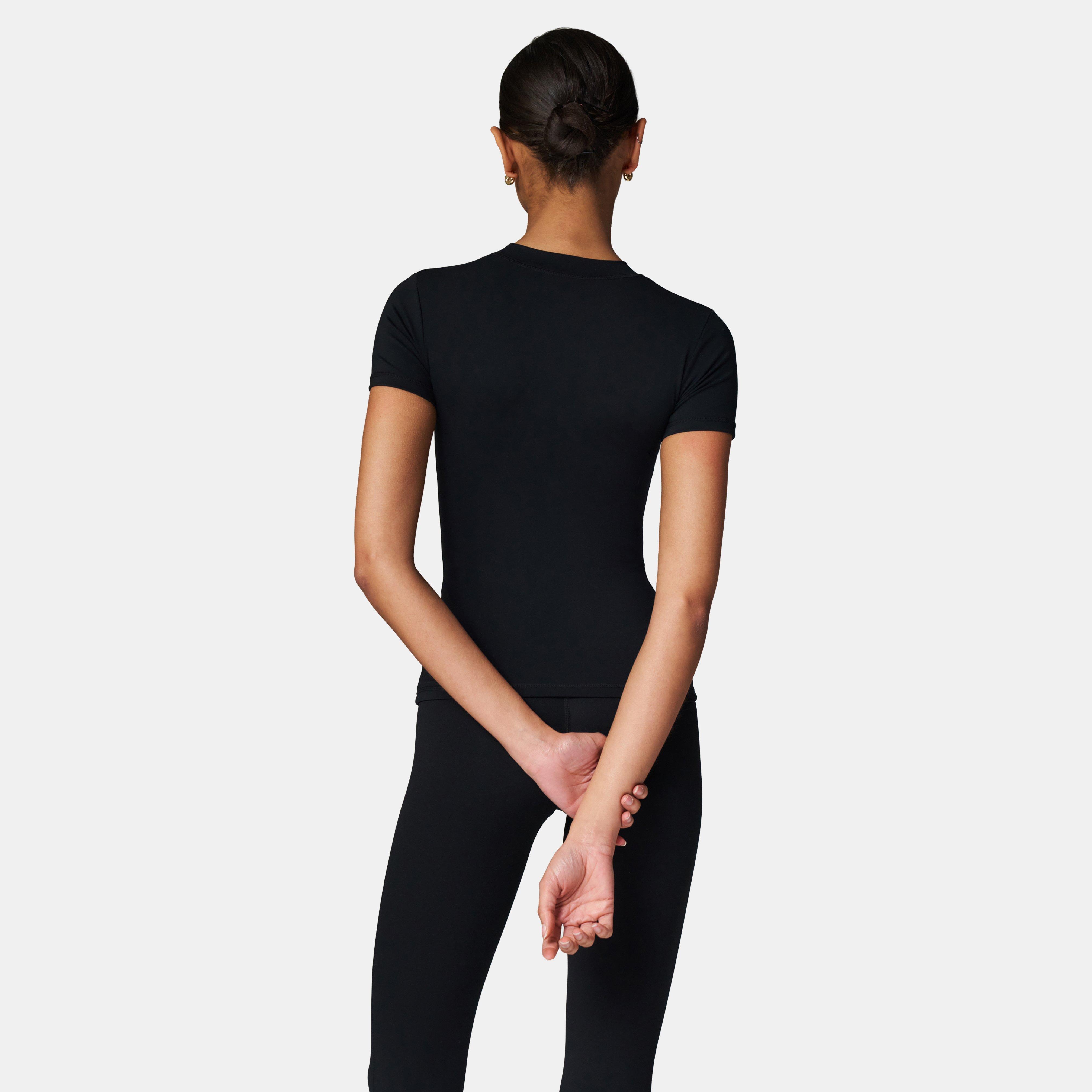 Black - The Couture Club - Womens Sculpting Emblem Baby T-Shirt - 3