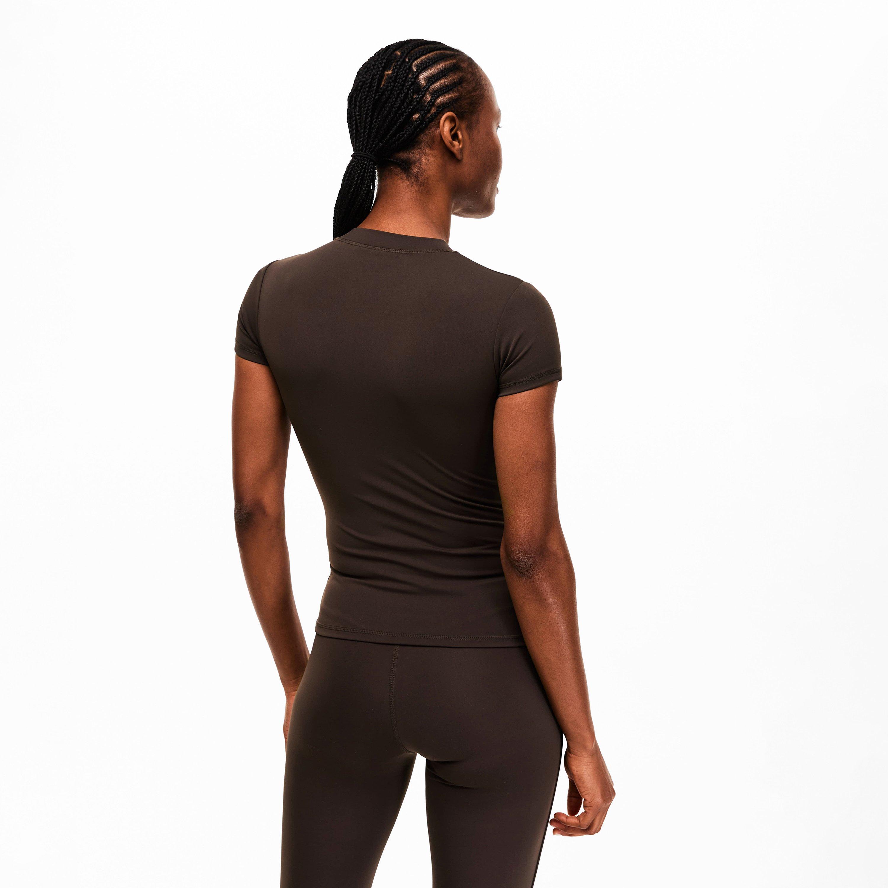 Chocolate - The Couture Club - Womens Sculpting Stretch Emblem Baby T-Shirt - 4