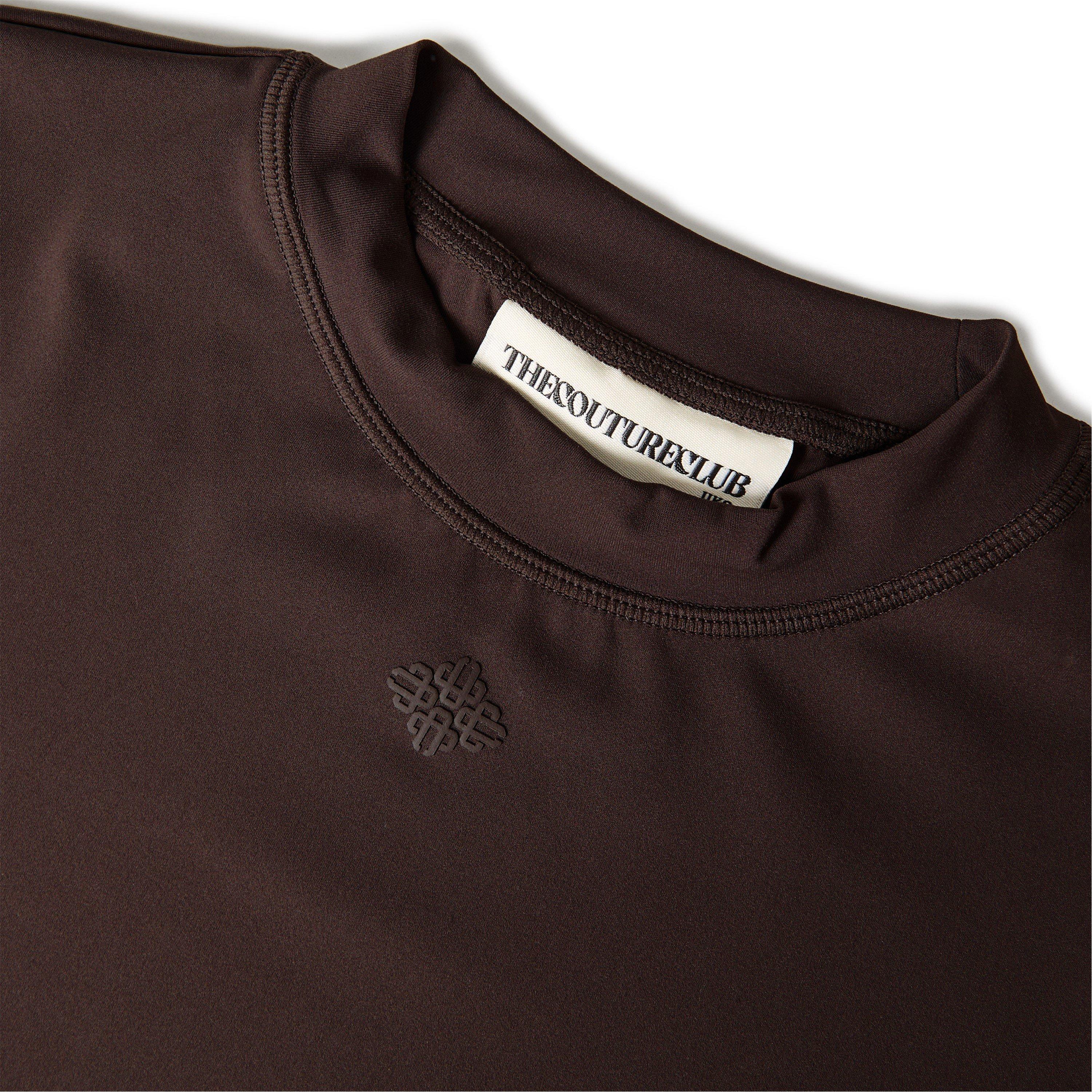 Chocolate - The Couture Club - Womens Sculpting Stretch Emblem Baby T-Shirt - 5