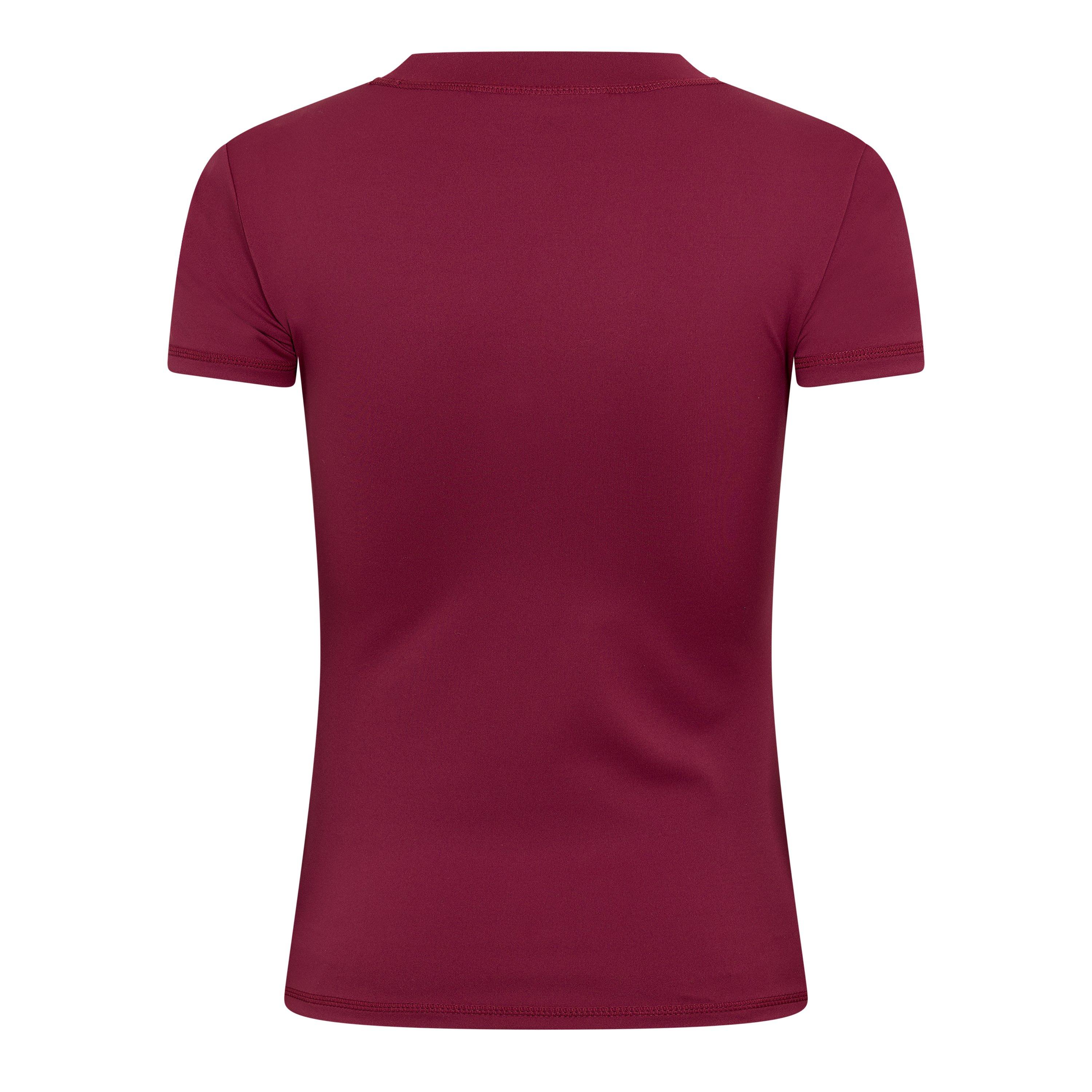 Burgundy - The Couture Club - Womens Sculpting Stretch Emblem Baby T-Shirt - 2