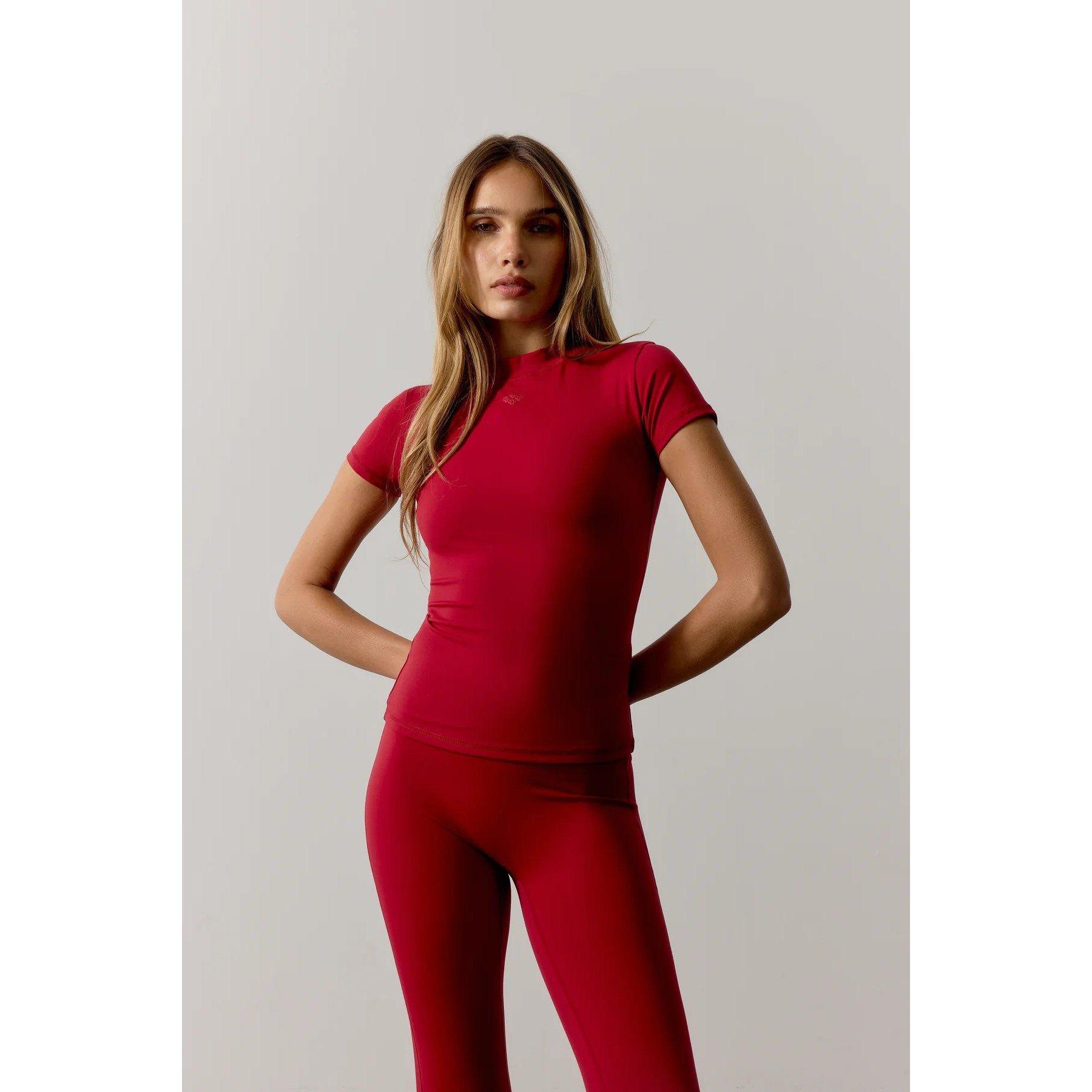 Red - The Couture Club - Womens Sculpting Stretch Emblem Baby T-Shirt - 3