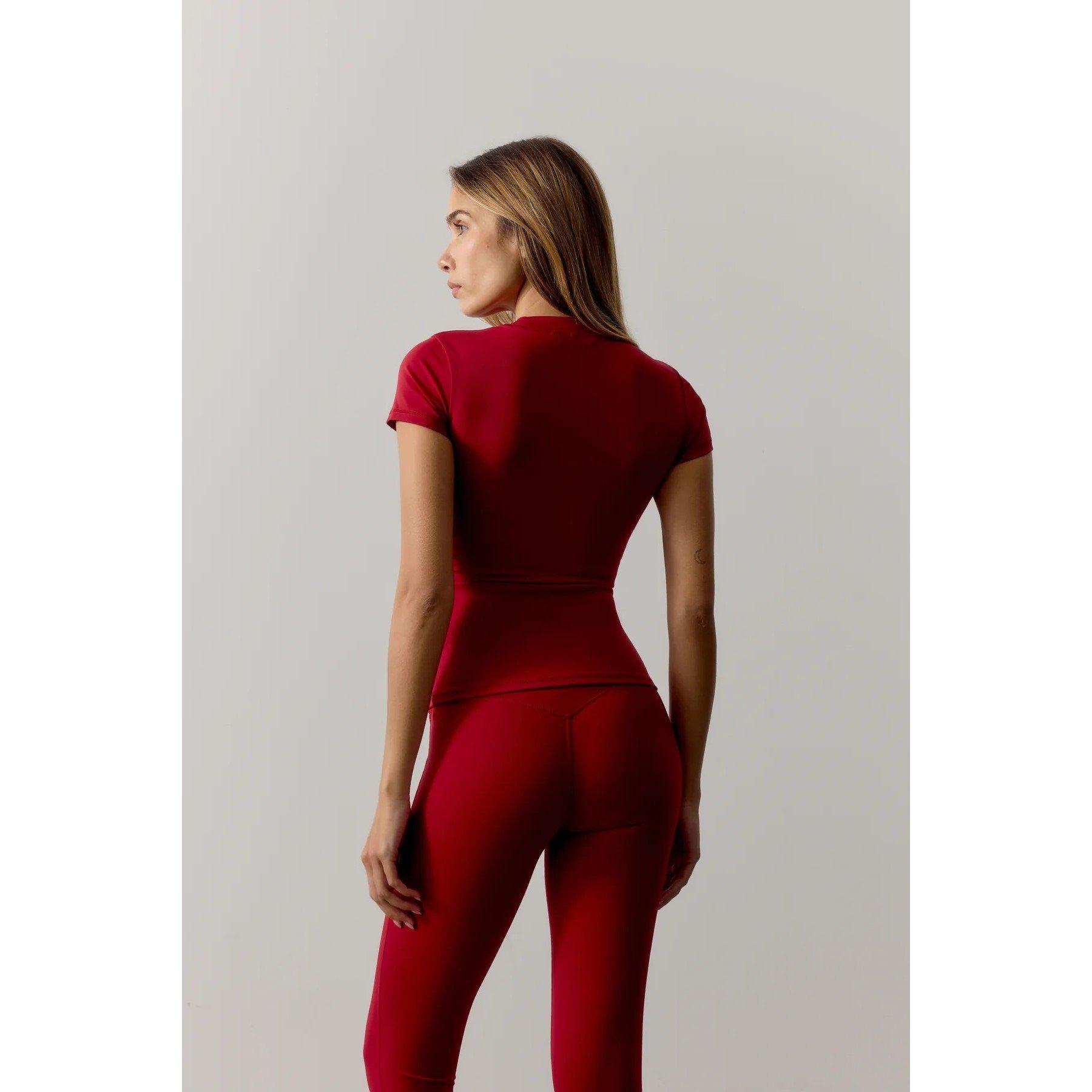 Red - The Couture Club - Womens Sculpting Stretch Emblem Baby T-Shirt - 4