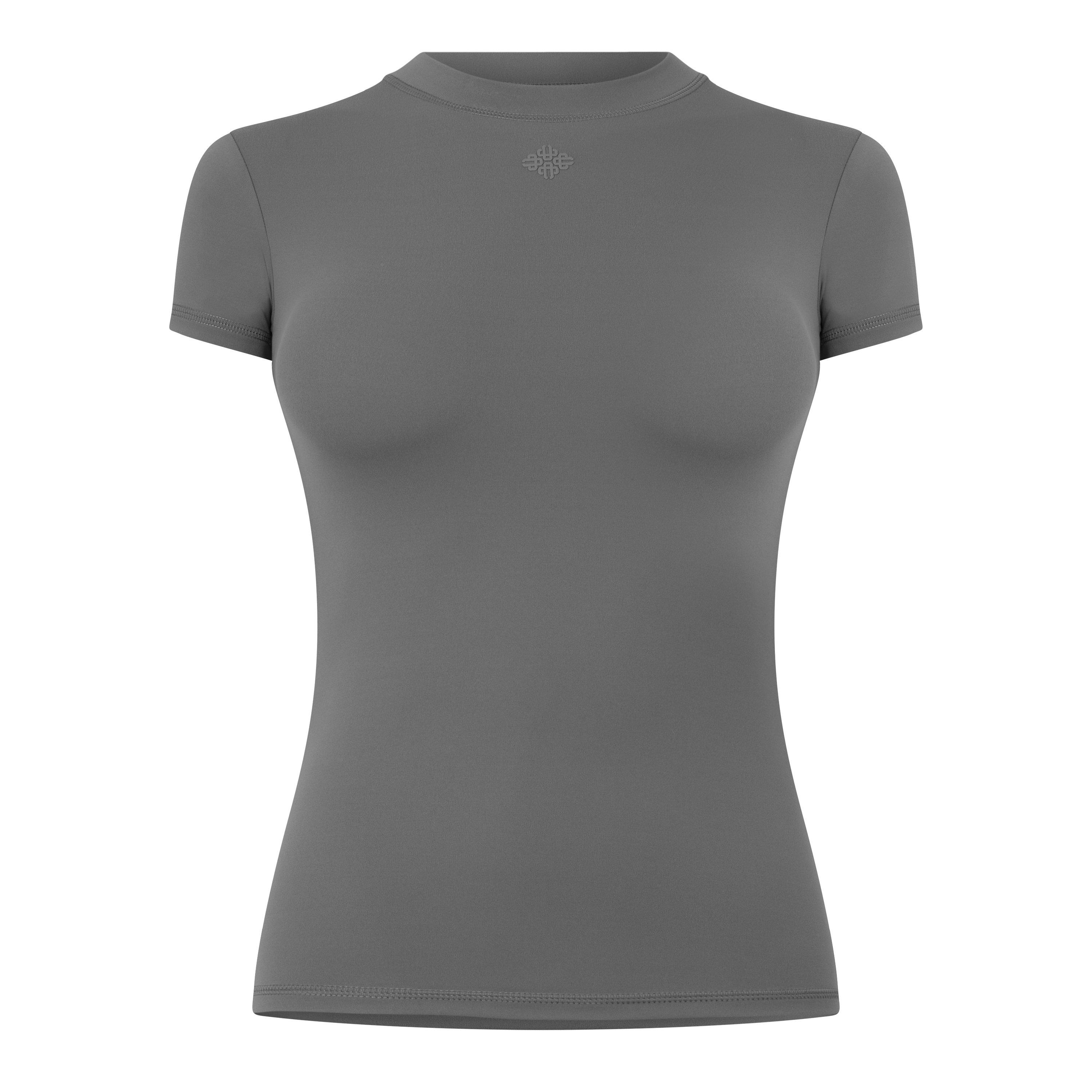 The Couture Club Womens Sculpting Stretch Emblem Baby T-Shirt