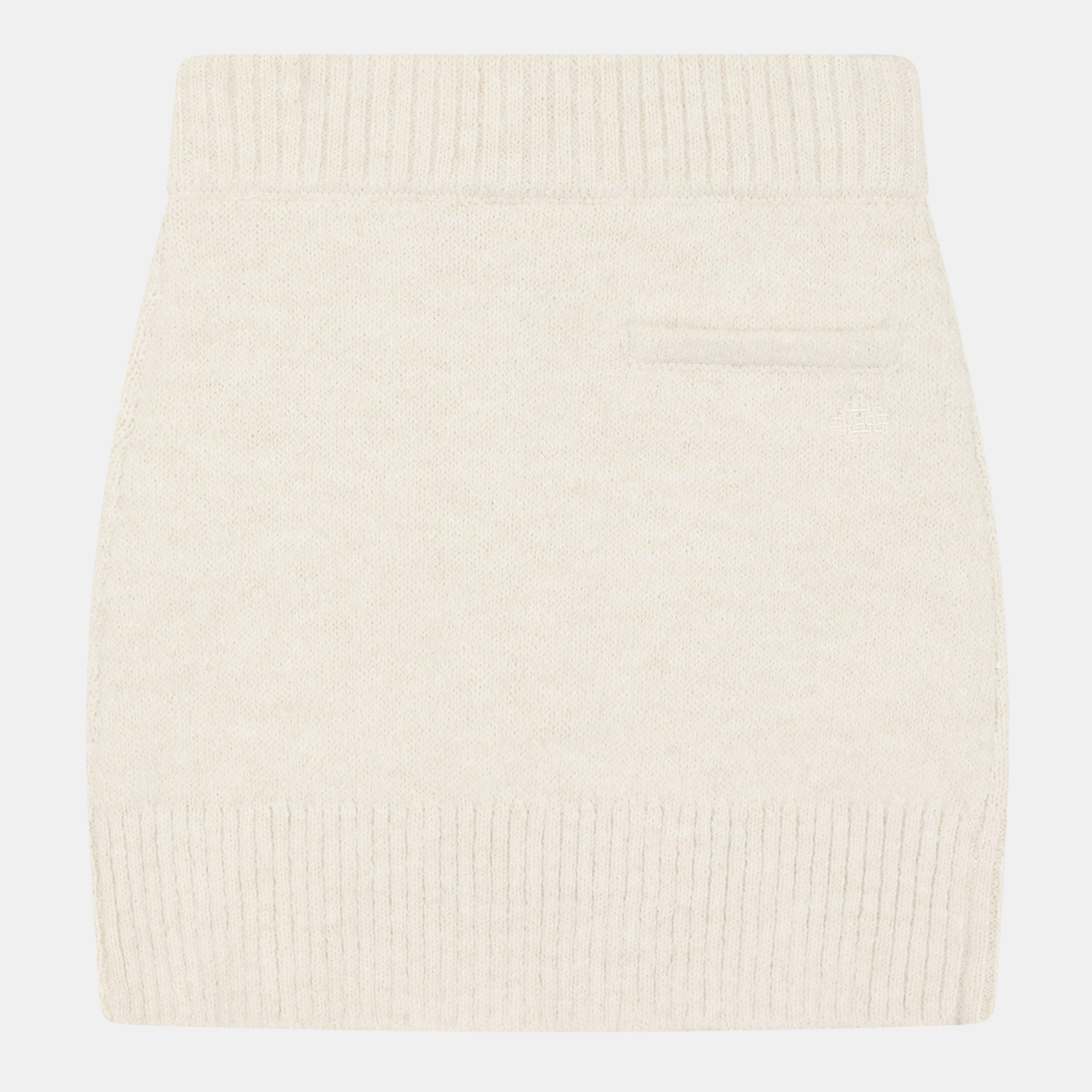 Grey - The Couture Club - Womens Emblem Knit Skirt - 2