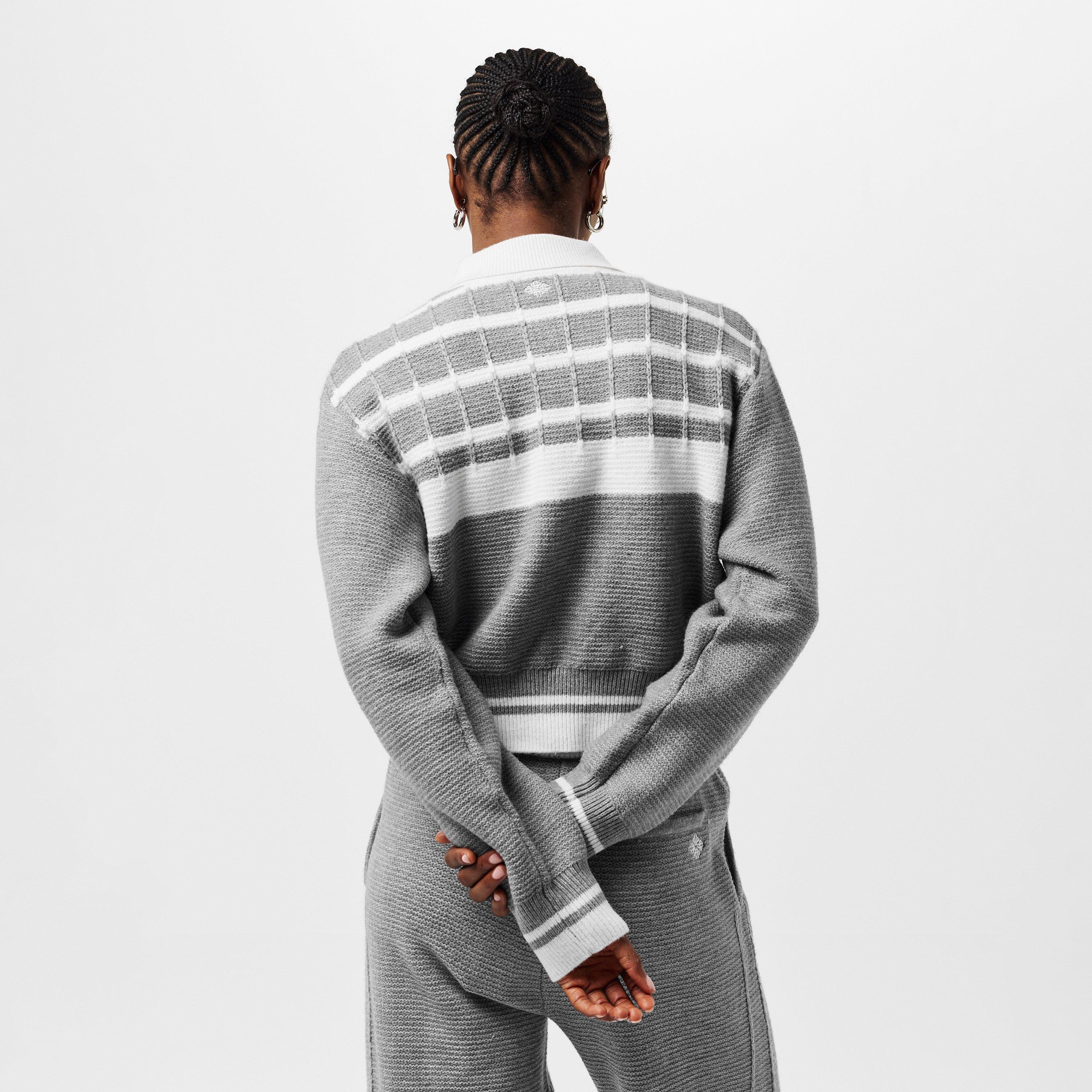 Grey - The Couture Club - Women's Emblem Zipped Crew Neck Jumper - 4