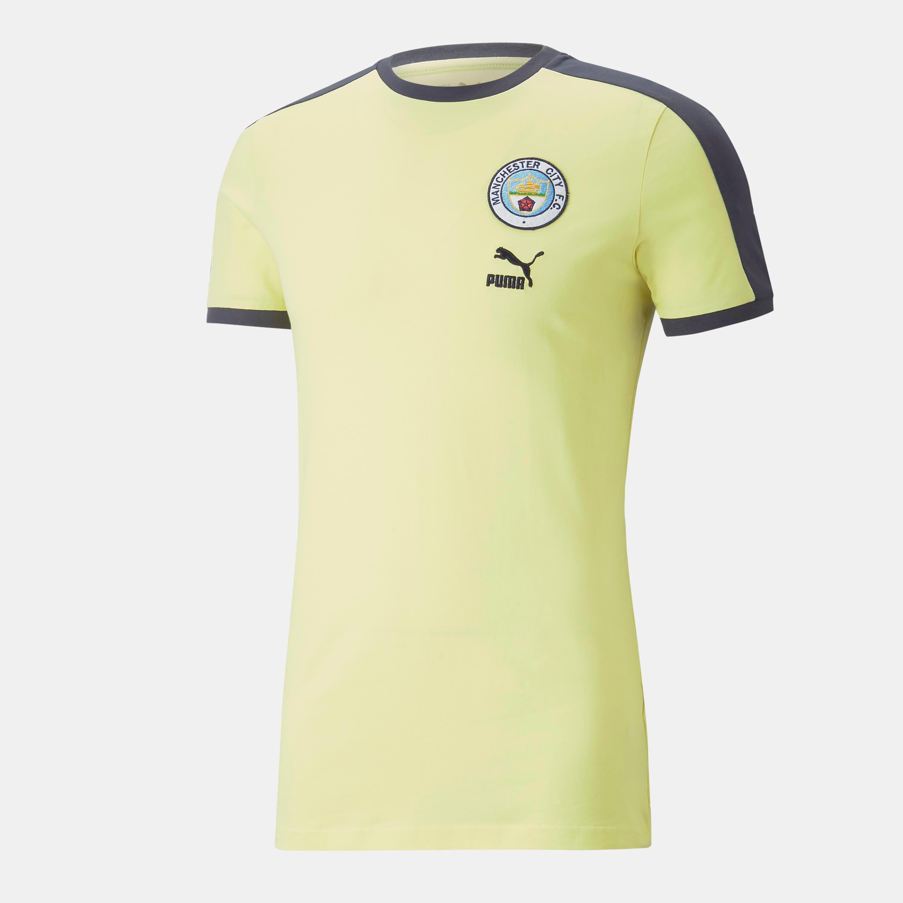 Yellow - Puma - Manchester City Fc Ftblheritage T7 T-Shirt - 1