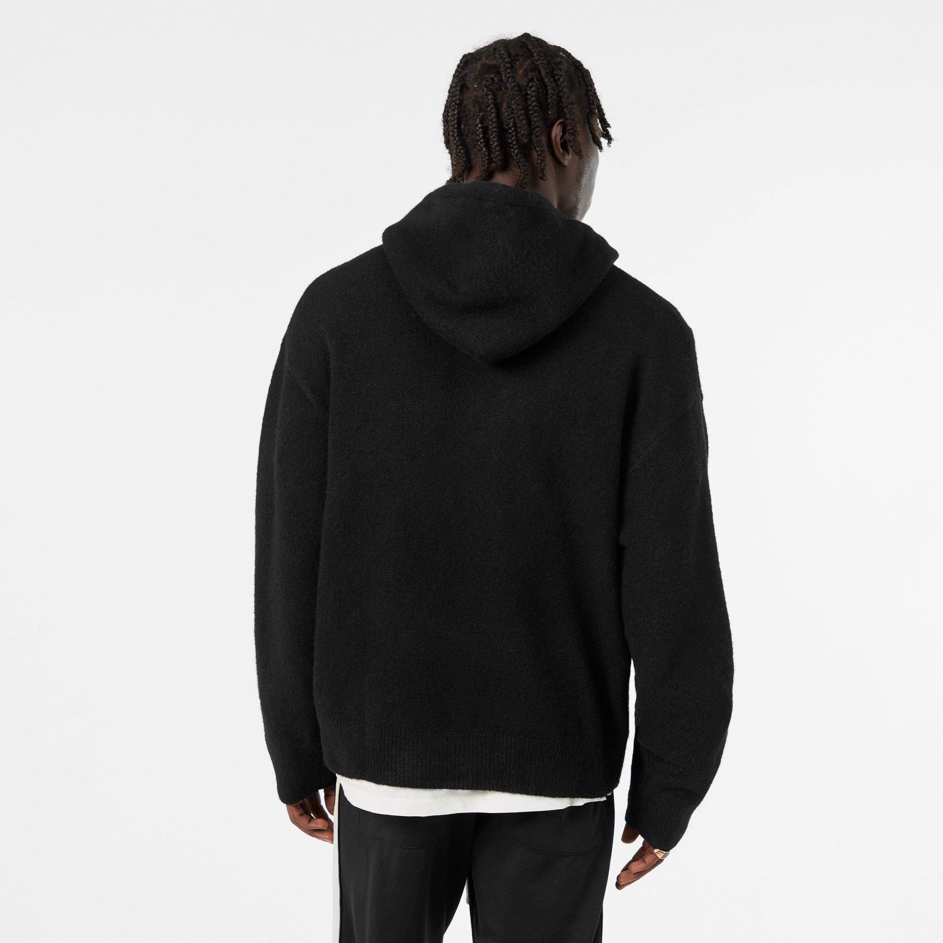 Black - The Couture Club - Mens Fluffy Knit Zip Hoodie - 4