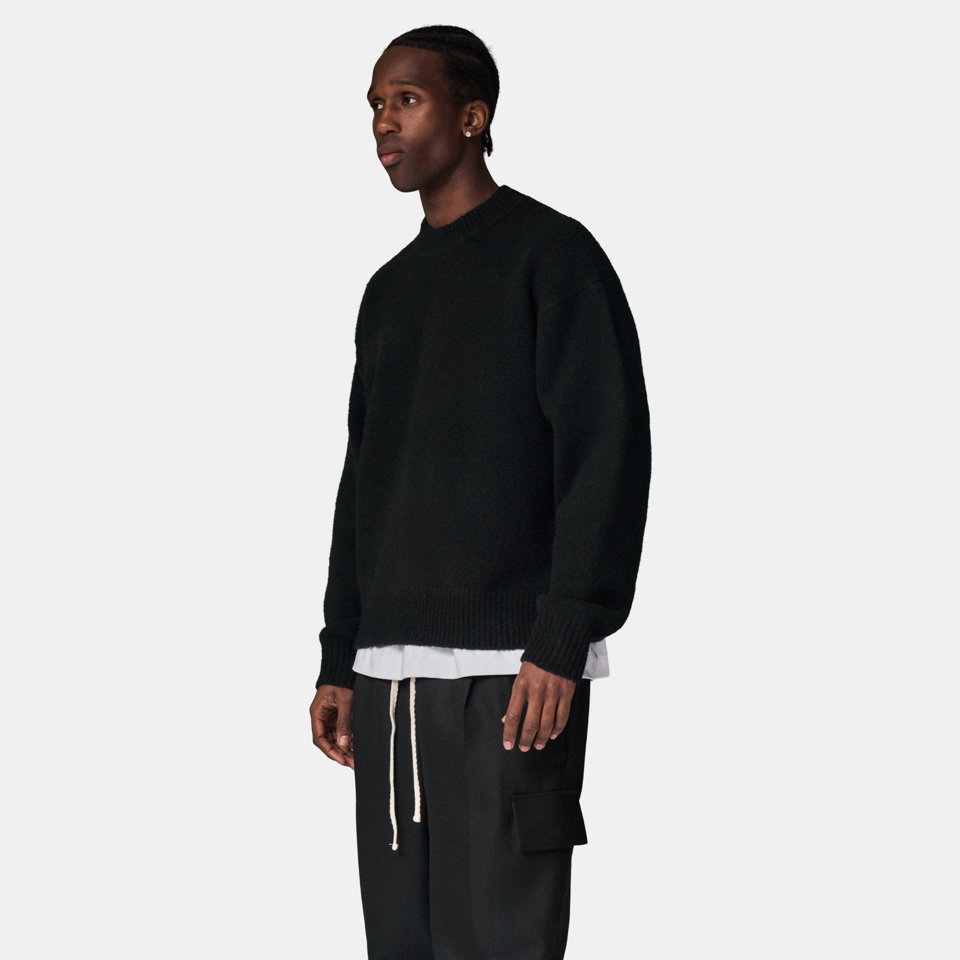 Black - The Couture Club - Mens Copyright Brushed Knit Jumper - 4