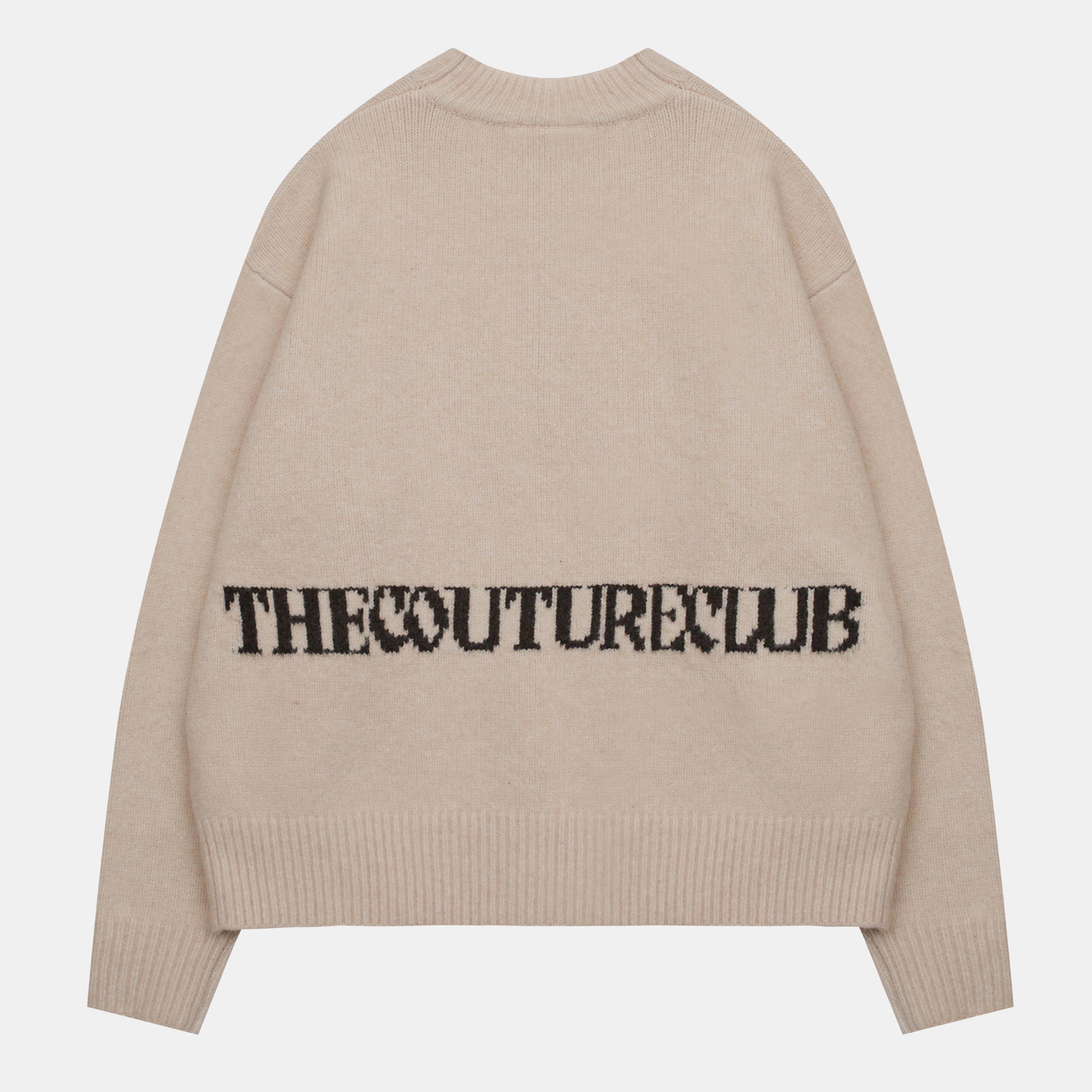 The Couture Club Mens Copyright Brushed Knit Jumper