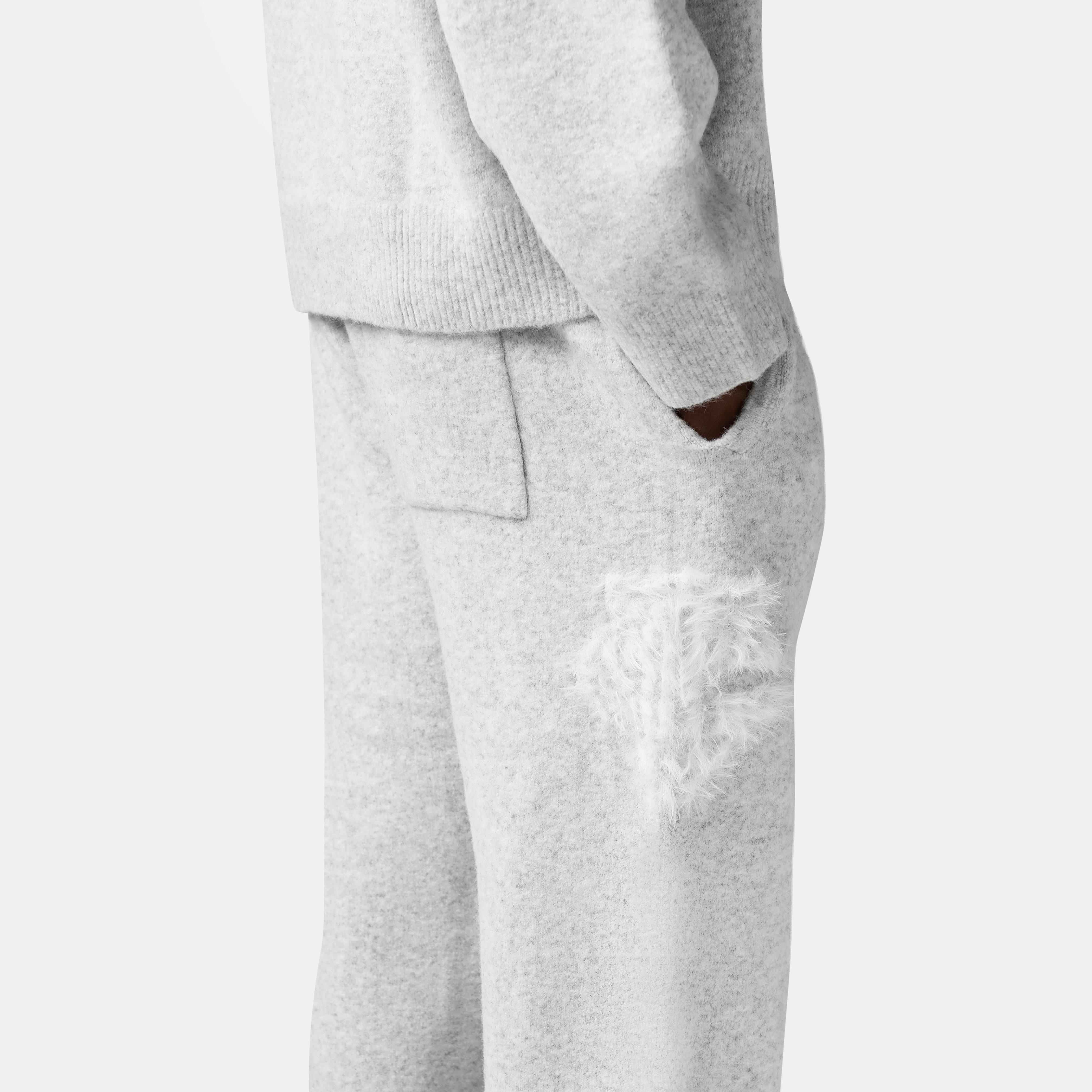 Grey - The Couture Club - Mens Fluffy Knit Joggers - 4
