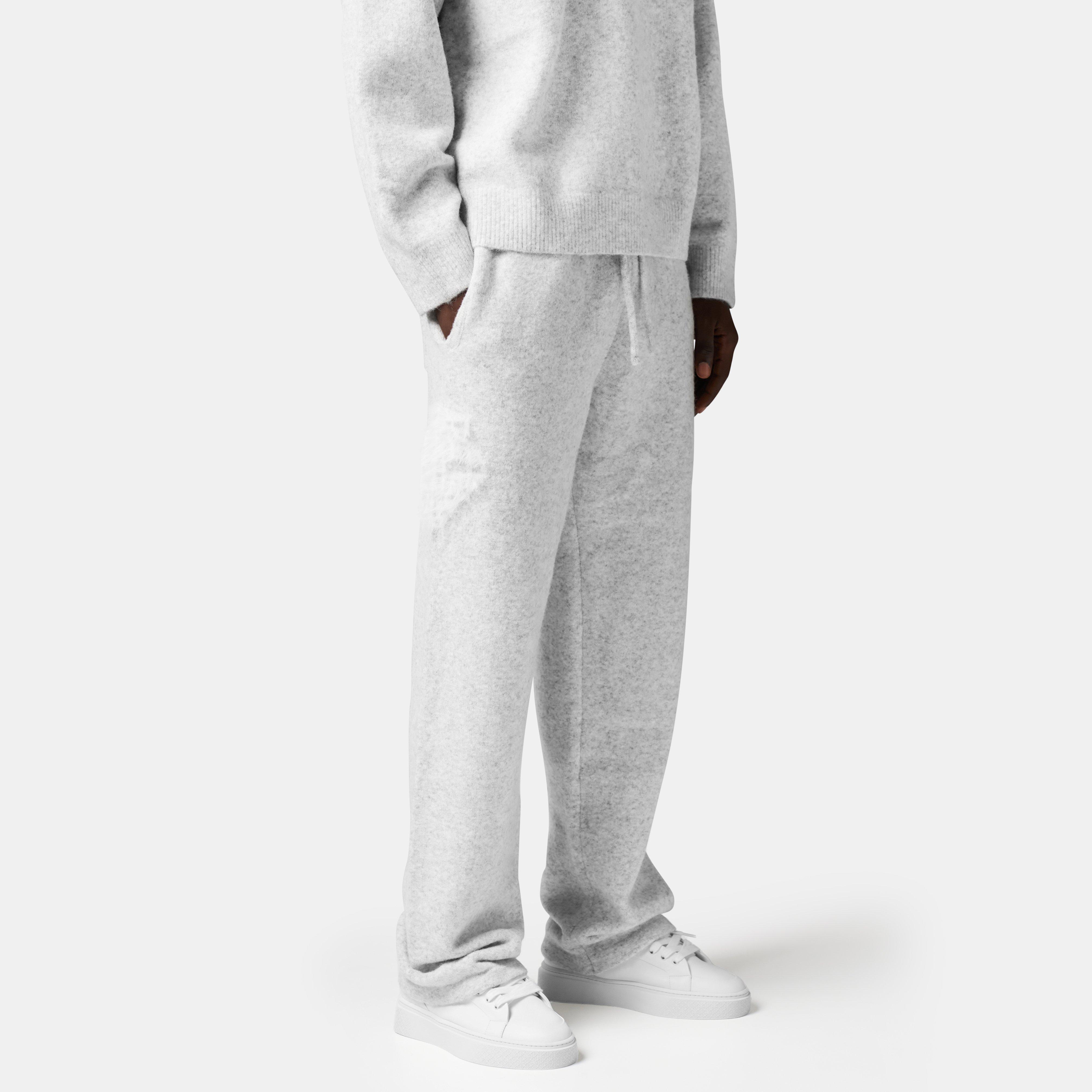 Grey - The Couture Club - Mens Fluffy Knit Joggers - 5