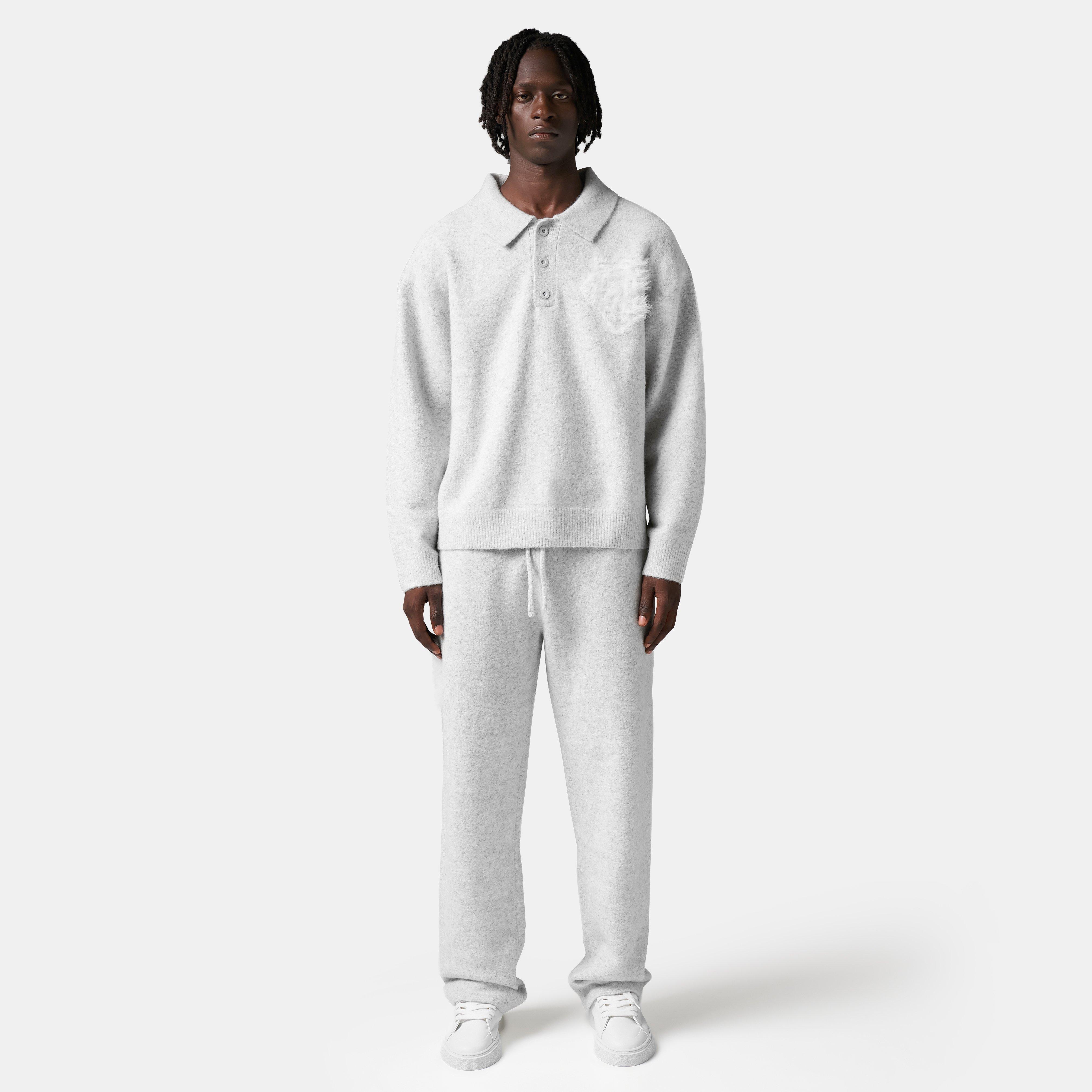 Grey - The Couture Club - Mens Fluffy Knit Joggers - 6