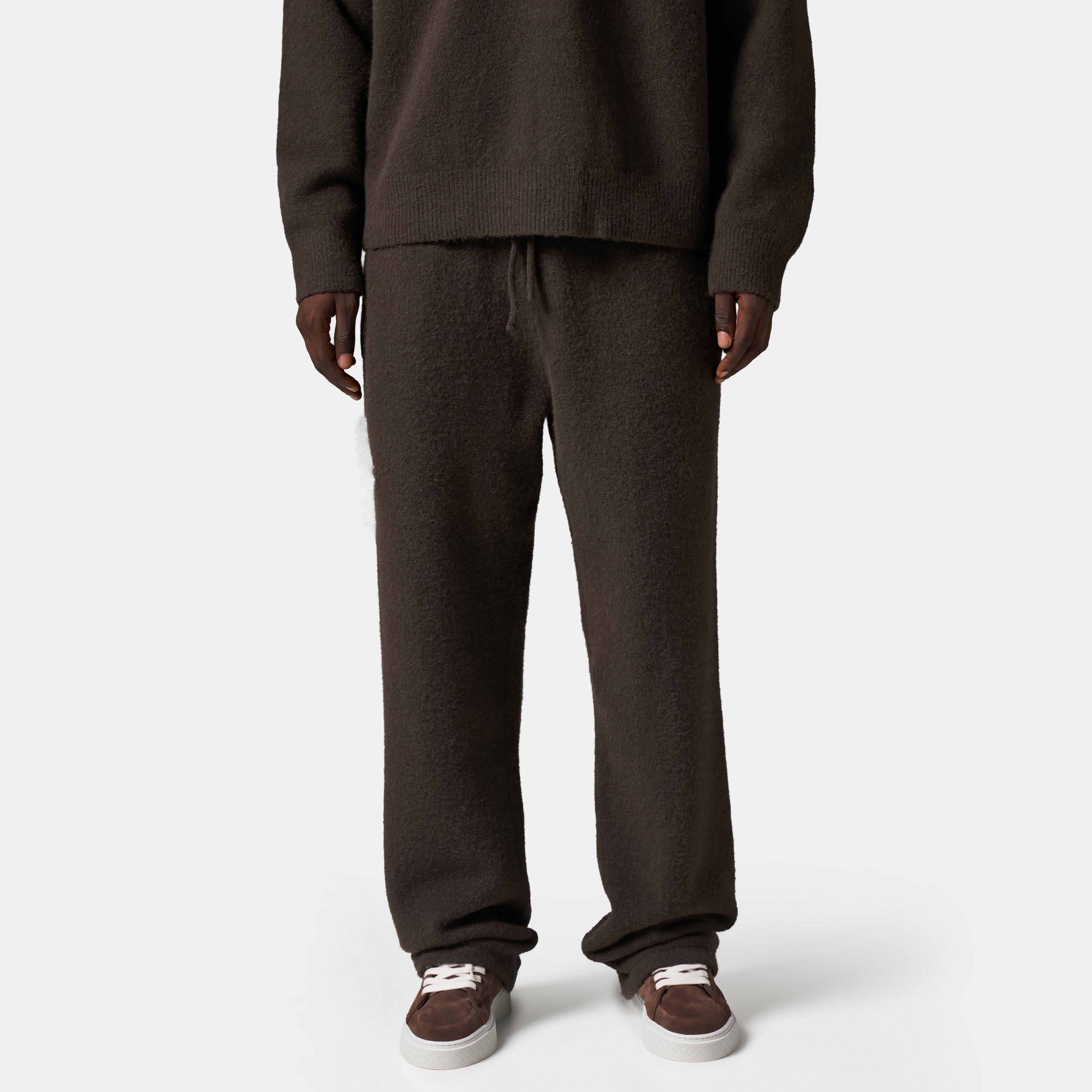 Brown - The Couture Club - Mens Fluffy Knit Joggers - 3