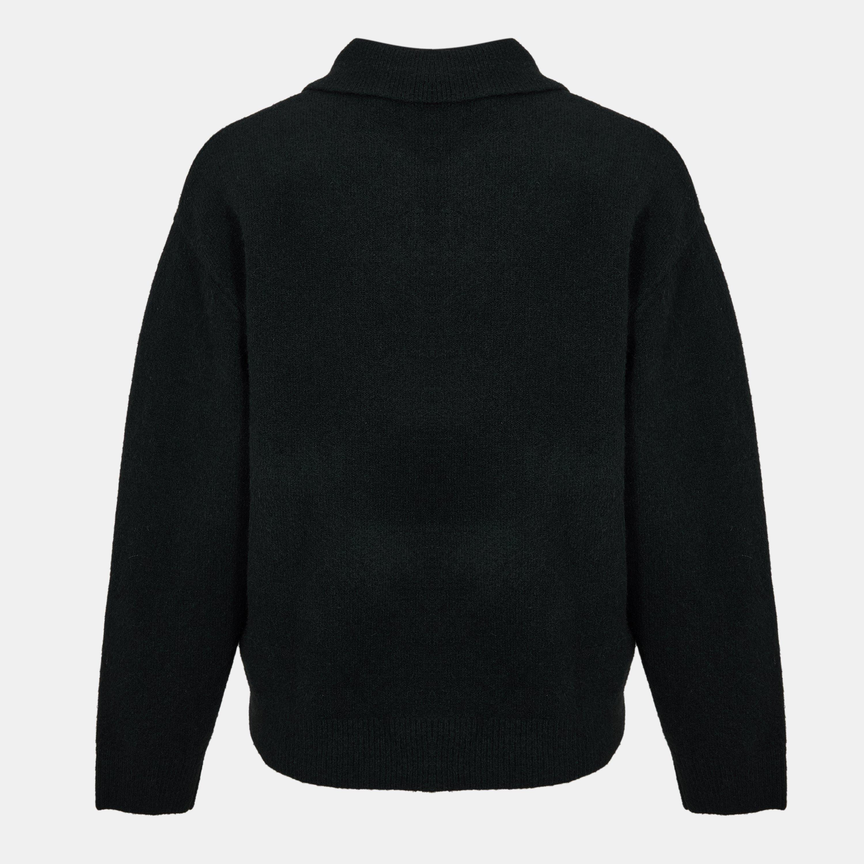 Black - The Couture Club - Men's Fluffy Knitted Top - 2
