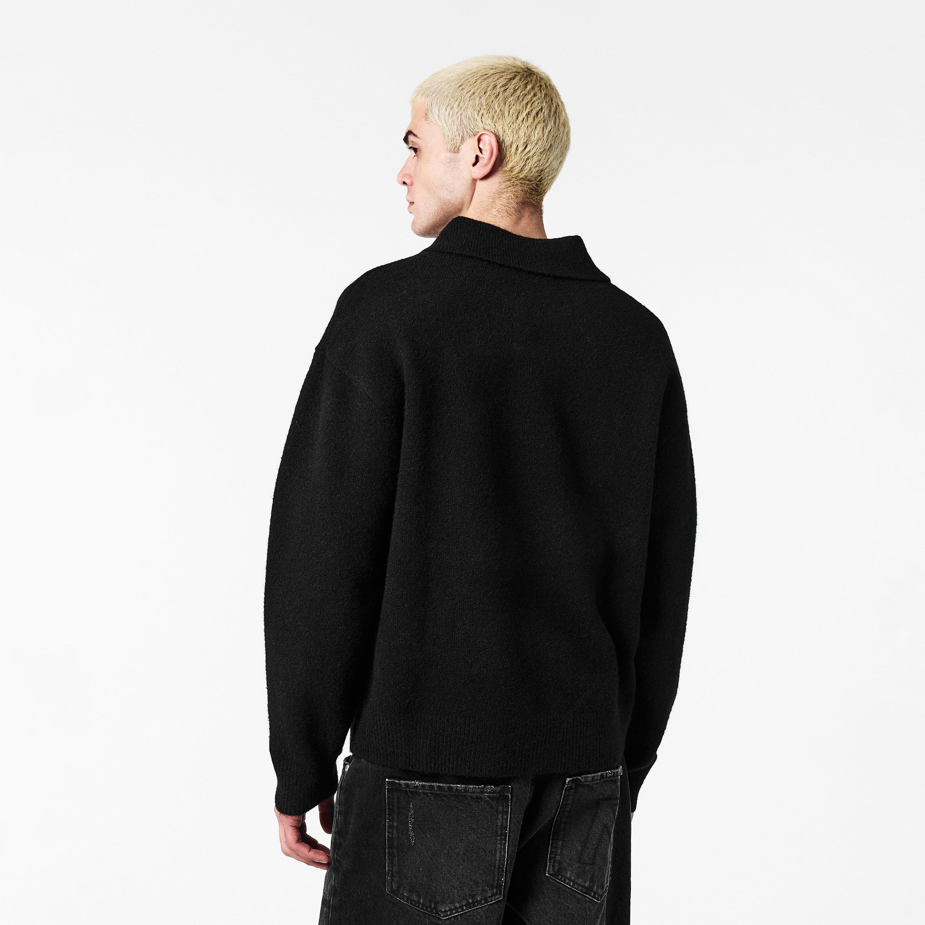 Black - The Couture Club - Men's Fluffy Knitted Top - 4