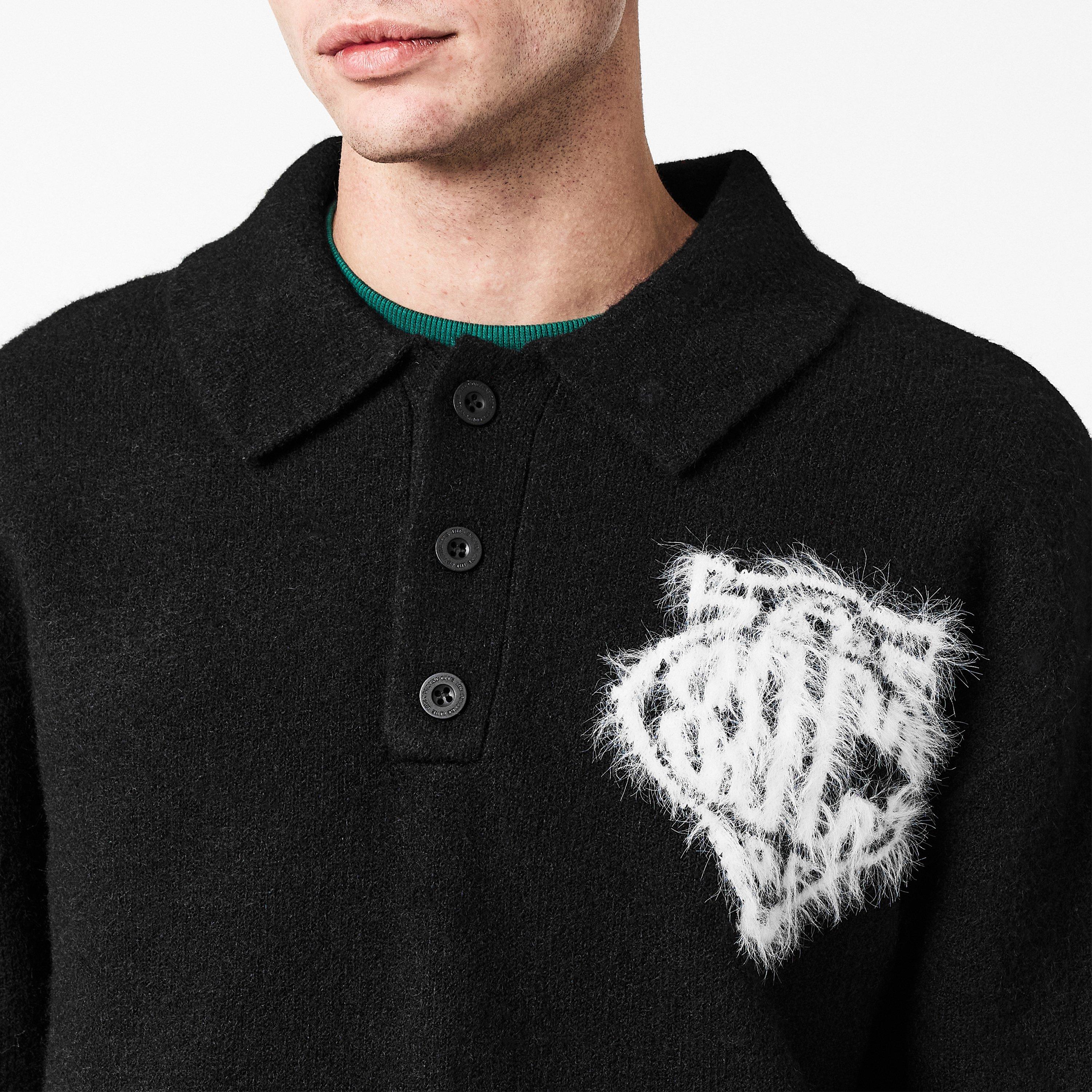 Black - The Couture Club - Men's Fluffy Knitted Top - 5