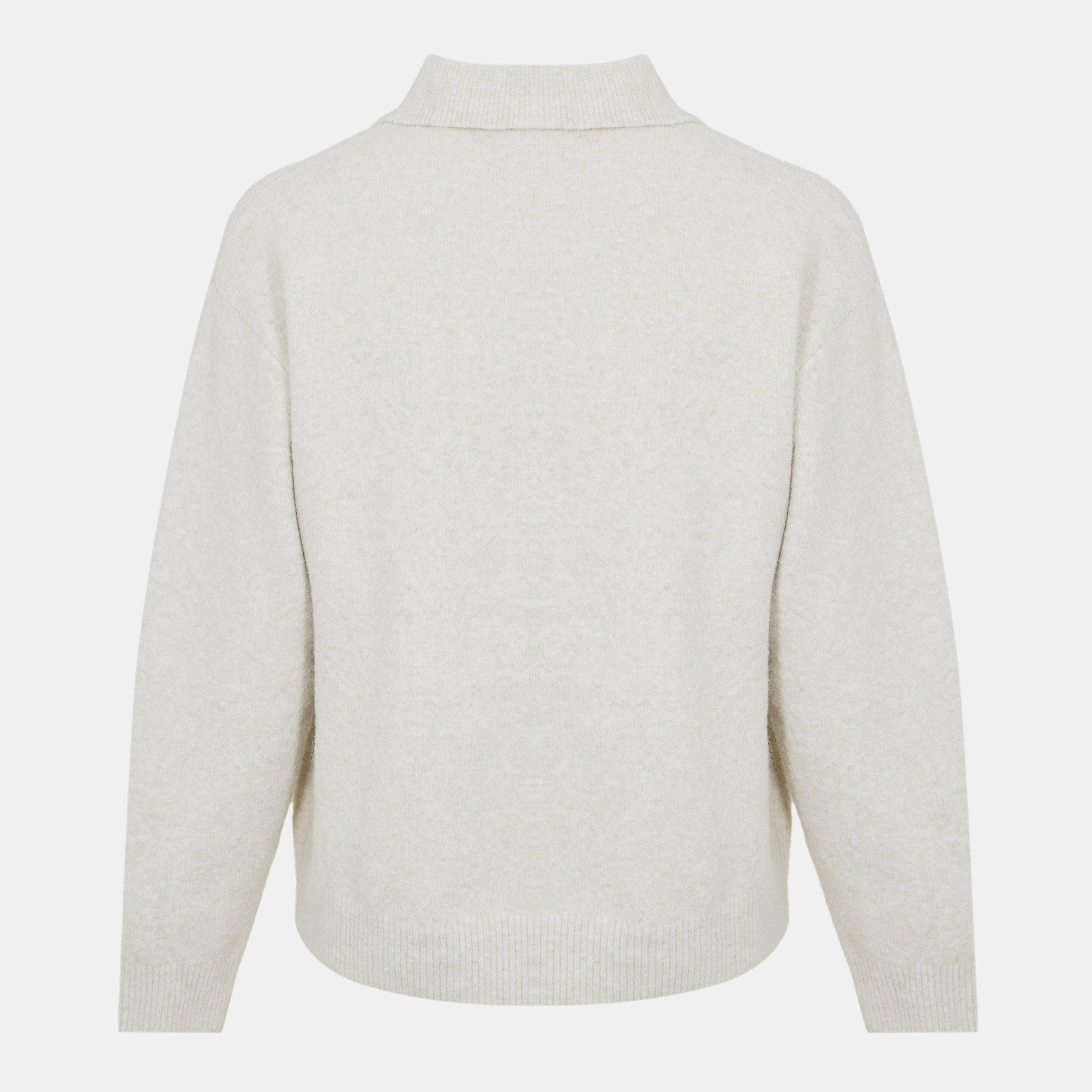 Beige - The Couture Club - Men's Textured Soft Knit Relaxed Fit Knitted Top - 2