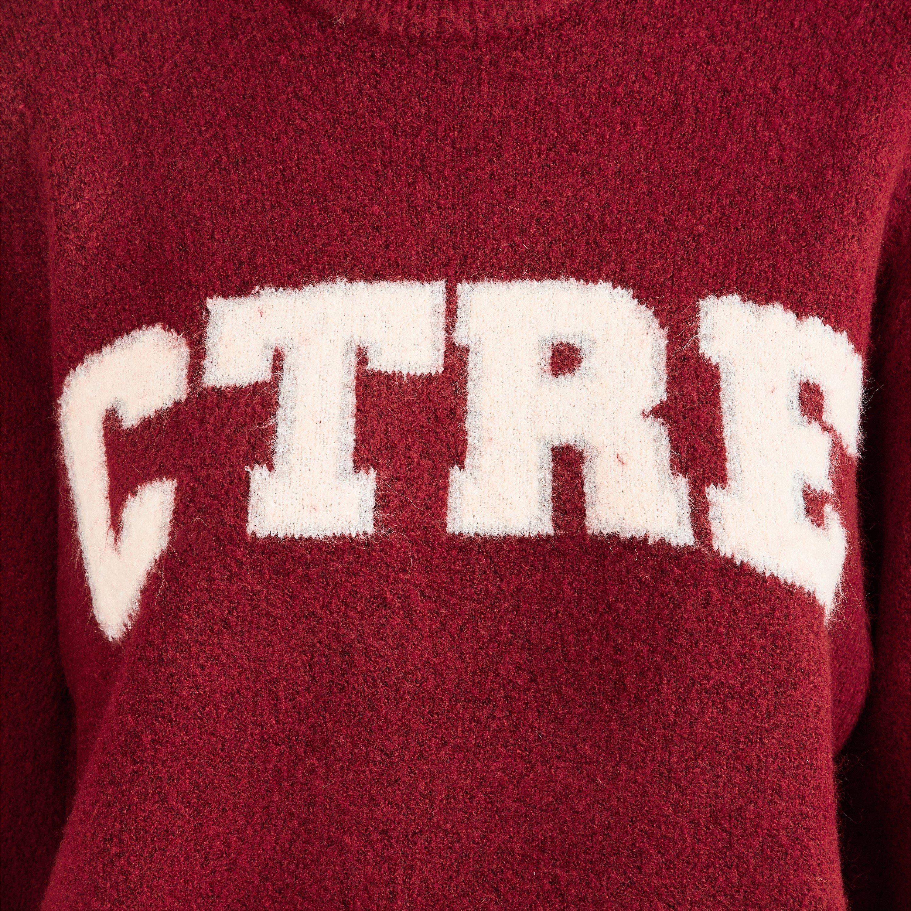Burgundy - The Couture Club - Womens Knitted Sweatshirt - 5