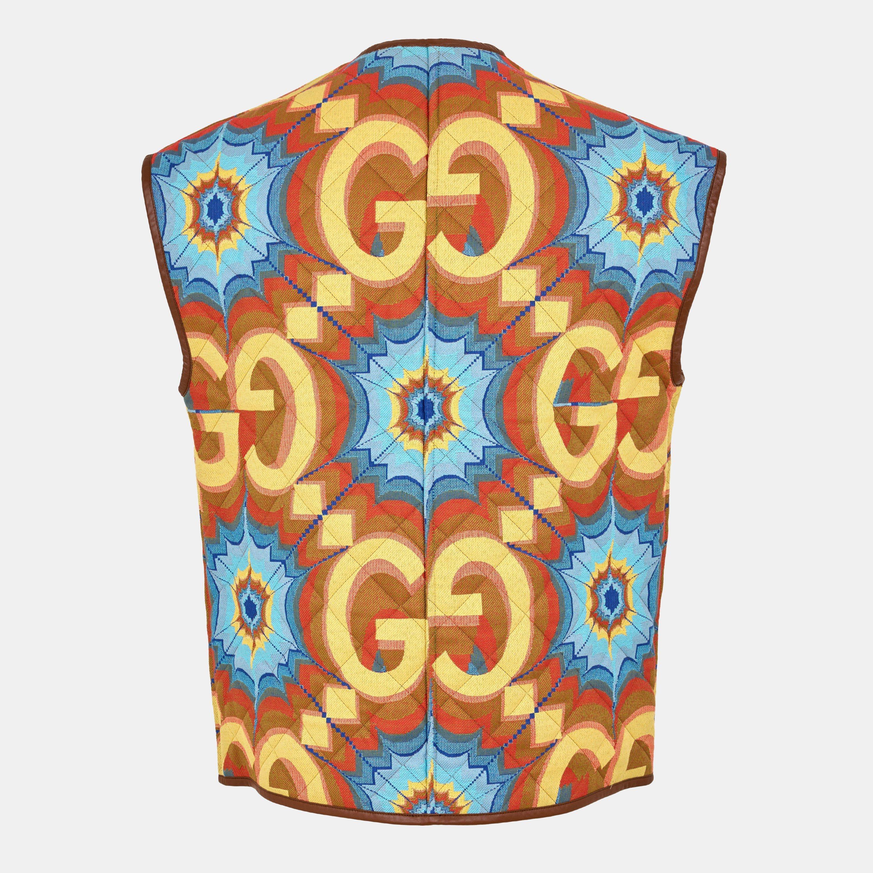 Orange/Yllw/Mc - Gucci - Men's Sleeveless Gilet - 2