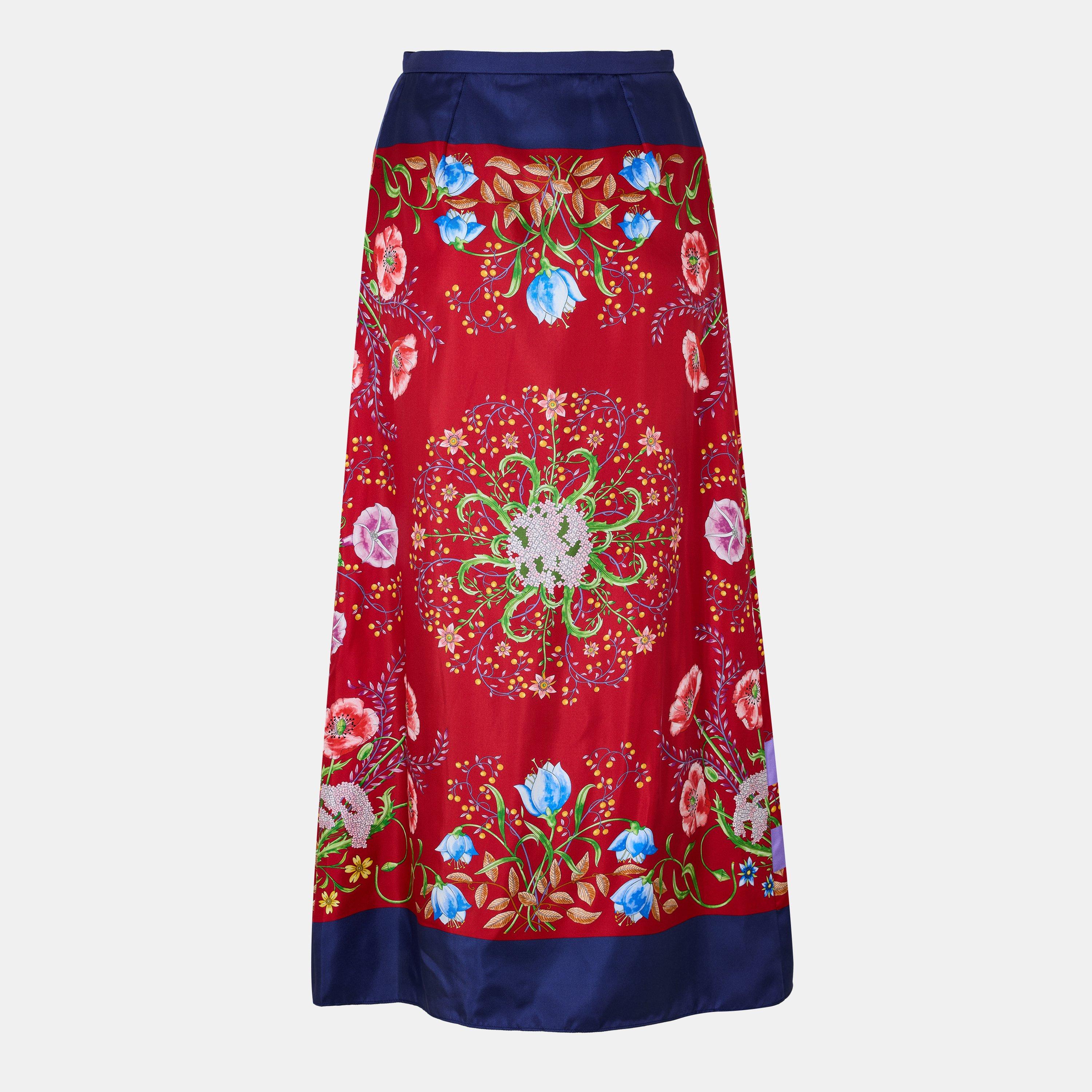 Red/Night Bl/Mc - Gucci - Women's Adjustable Wrap Skirt - 2