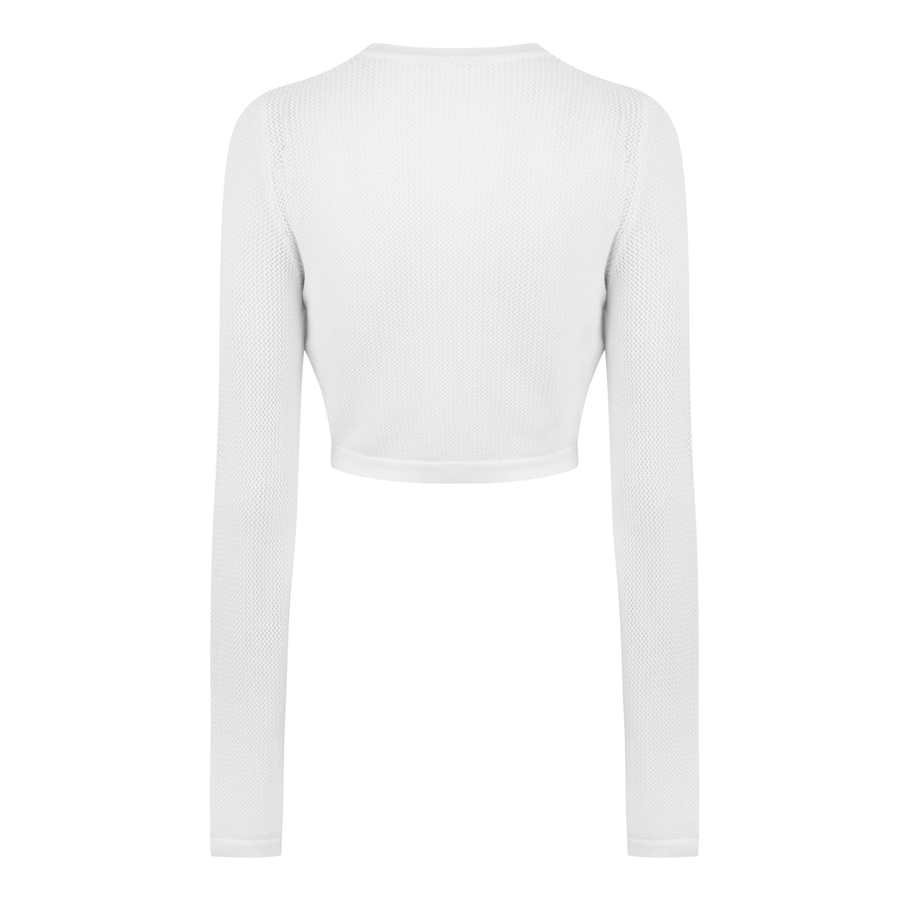 White - United Colors of Benetton - UnitedColors Knitted Long-Sleeve Sweatshirt - 2