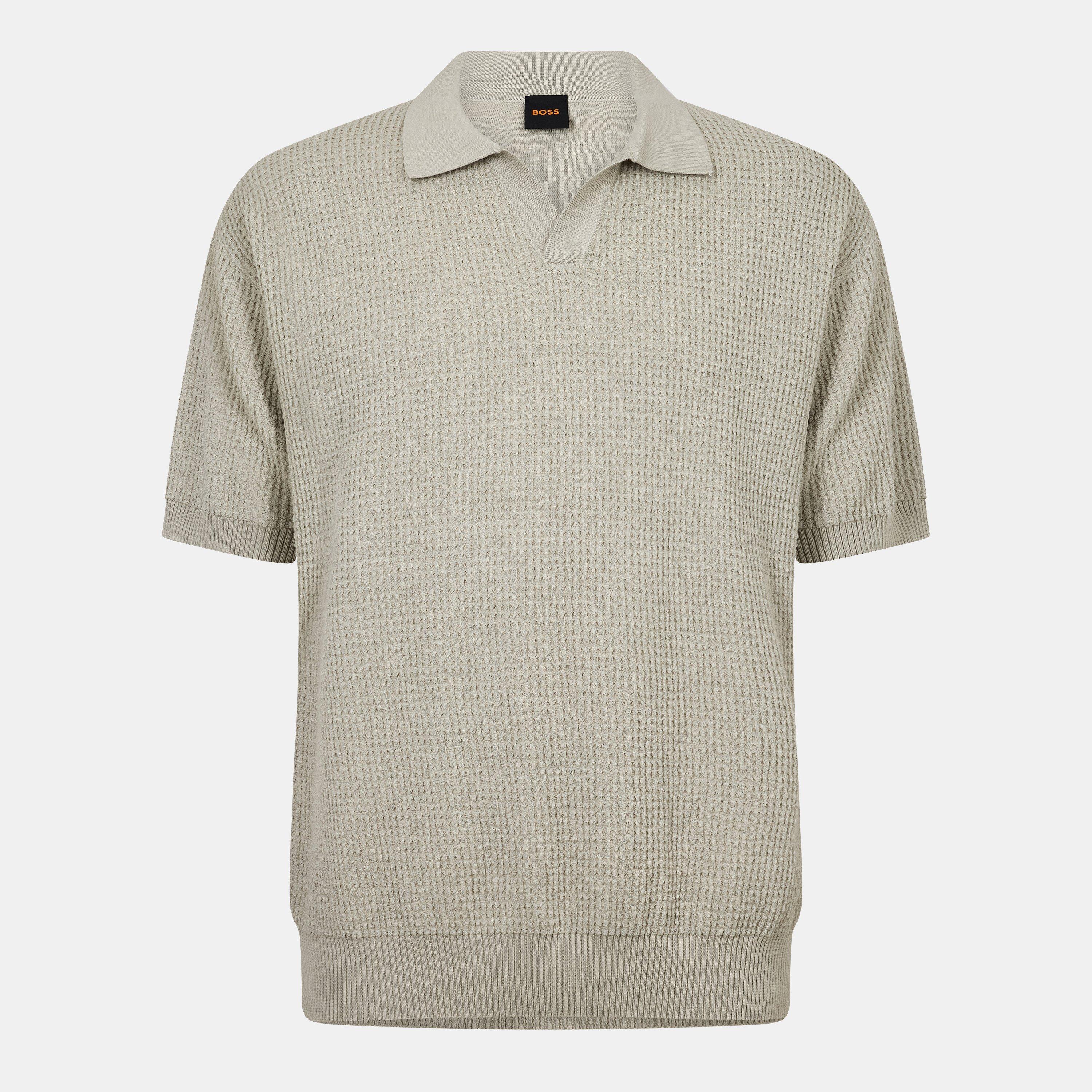 Lys beige - Boss - Men's Keflo Knitted Hoodie - 1