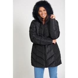 Be You Chevron Chevron Padded Coat