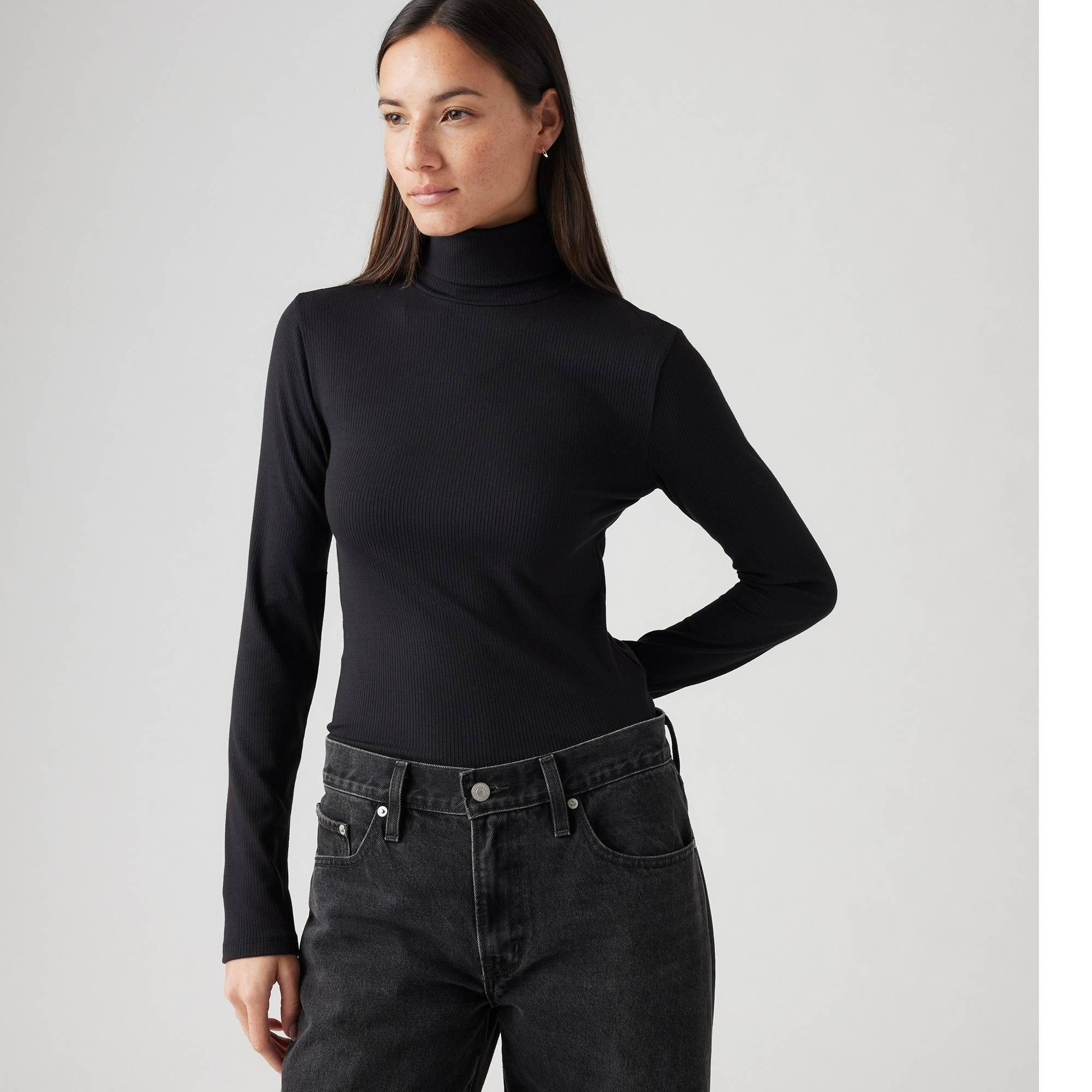 Caviar - Levis - Women's Dreamy Caviar Long-Sleeve Turtleneck T-Shirt - 2