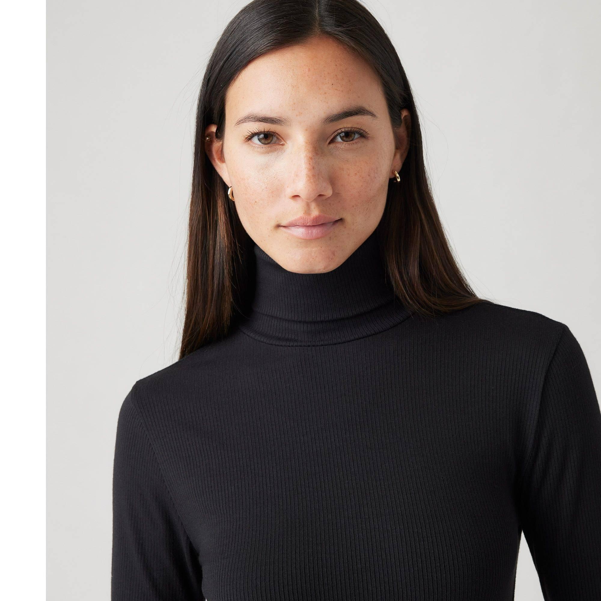 Caviar - Levis - Women's Dreamy Caviar Long-Sleeve Turtleneck T-Shirt - 3