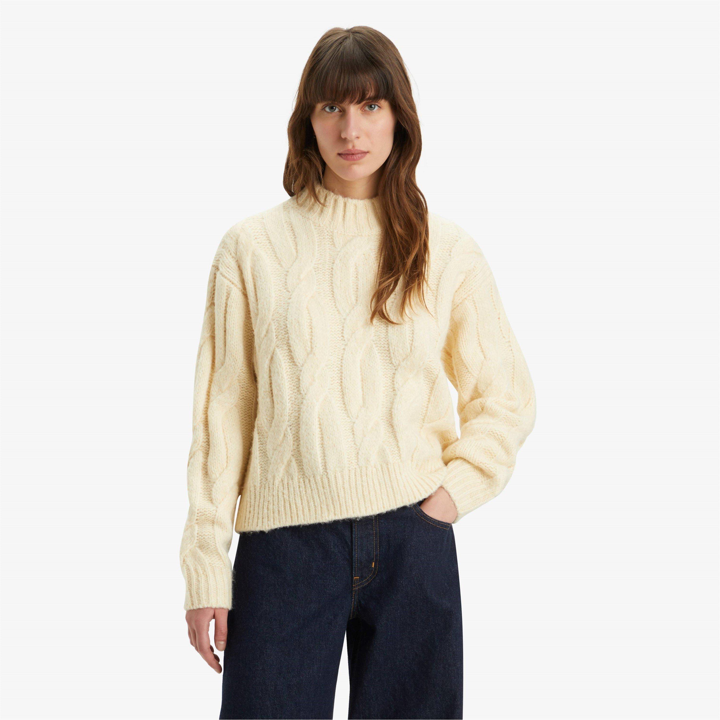 White swan - Levis - Women's Isabel Cable Crew Neck Jumper - 1