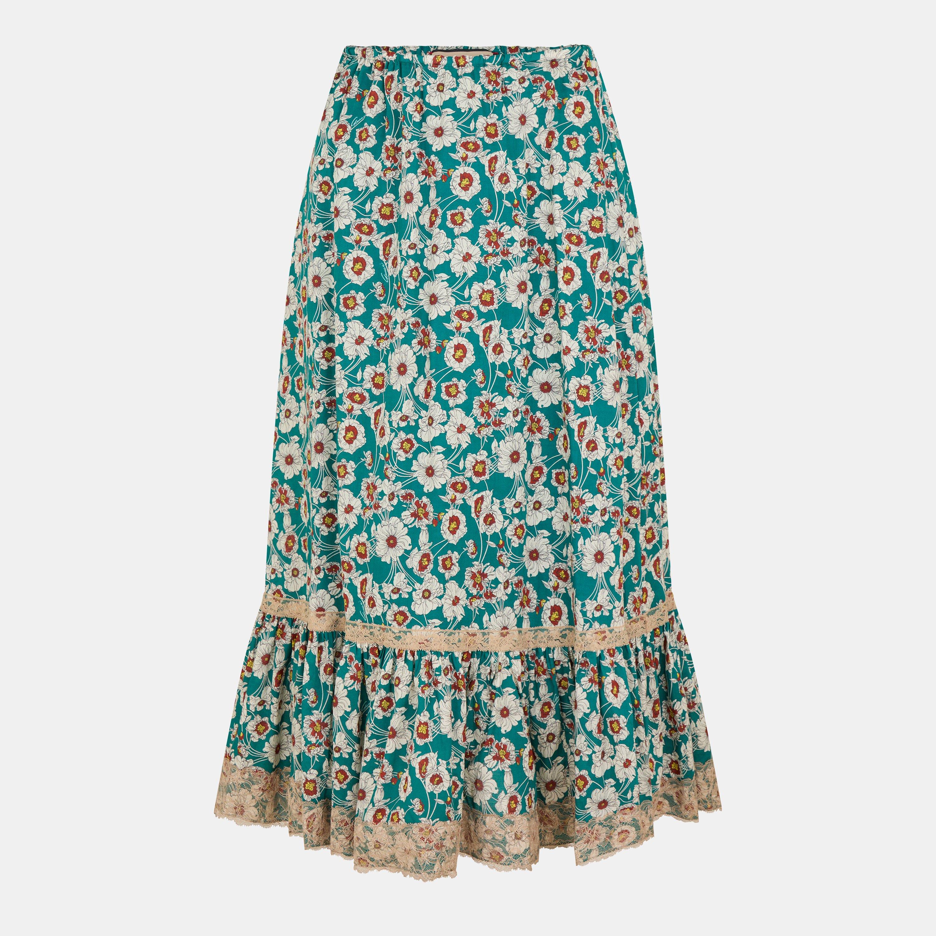 Ptrl Bl/Ivry/Mc - Gucci - Women's Floor-Length Maxi Skirt - 1