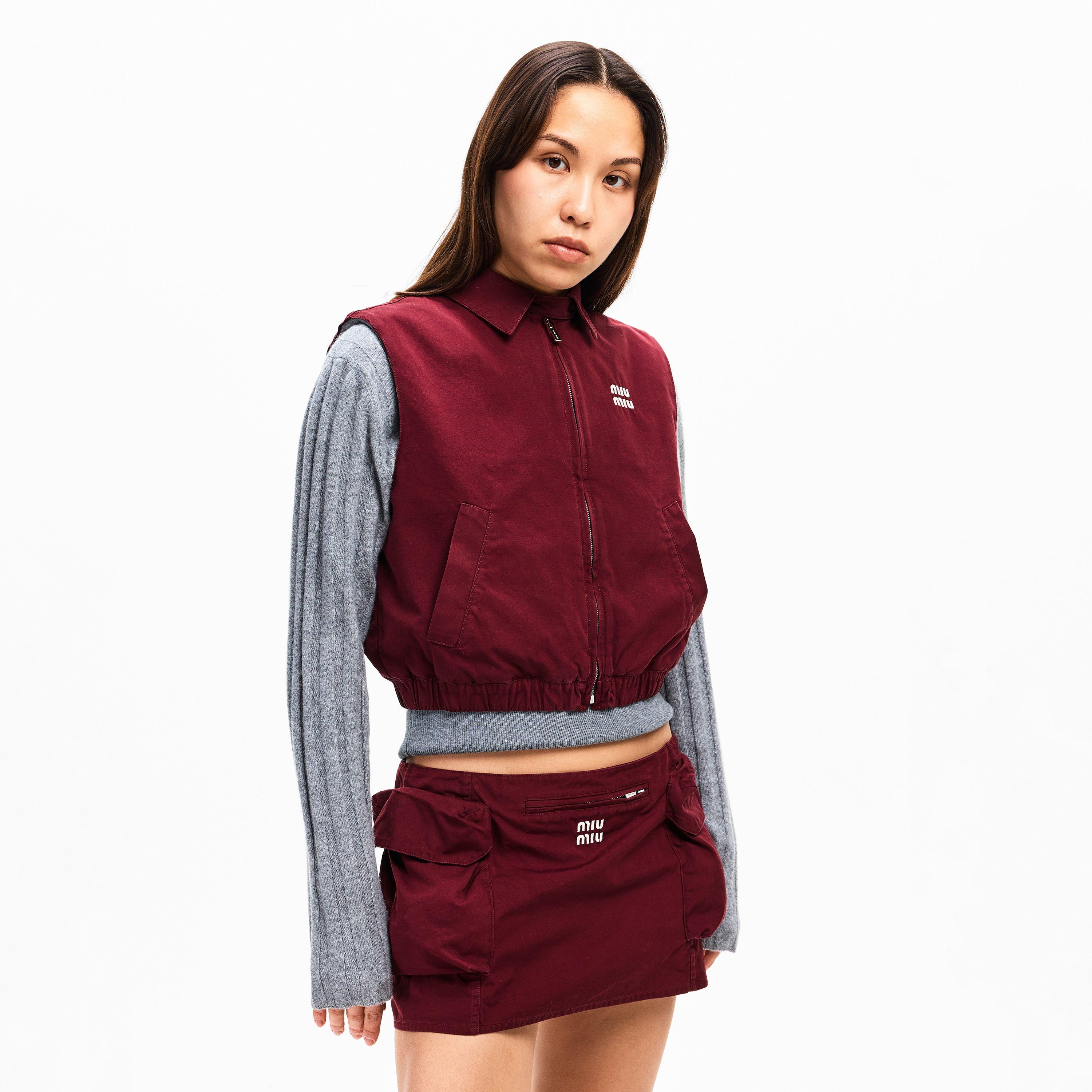 Amaranto - Miu Miu - Washed Poplin Vest - 3